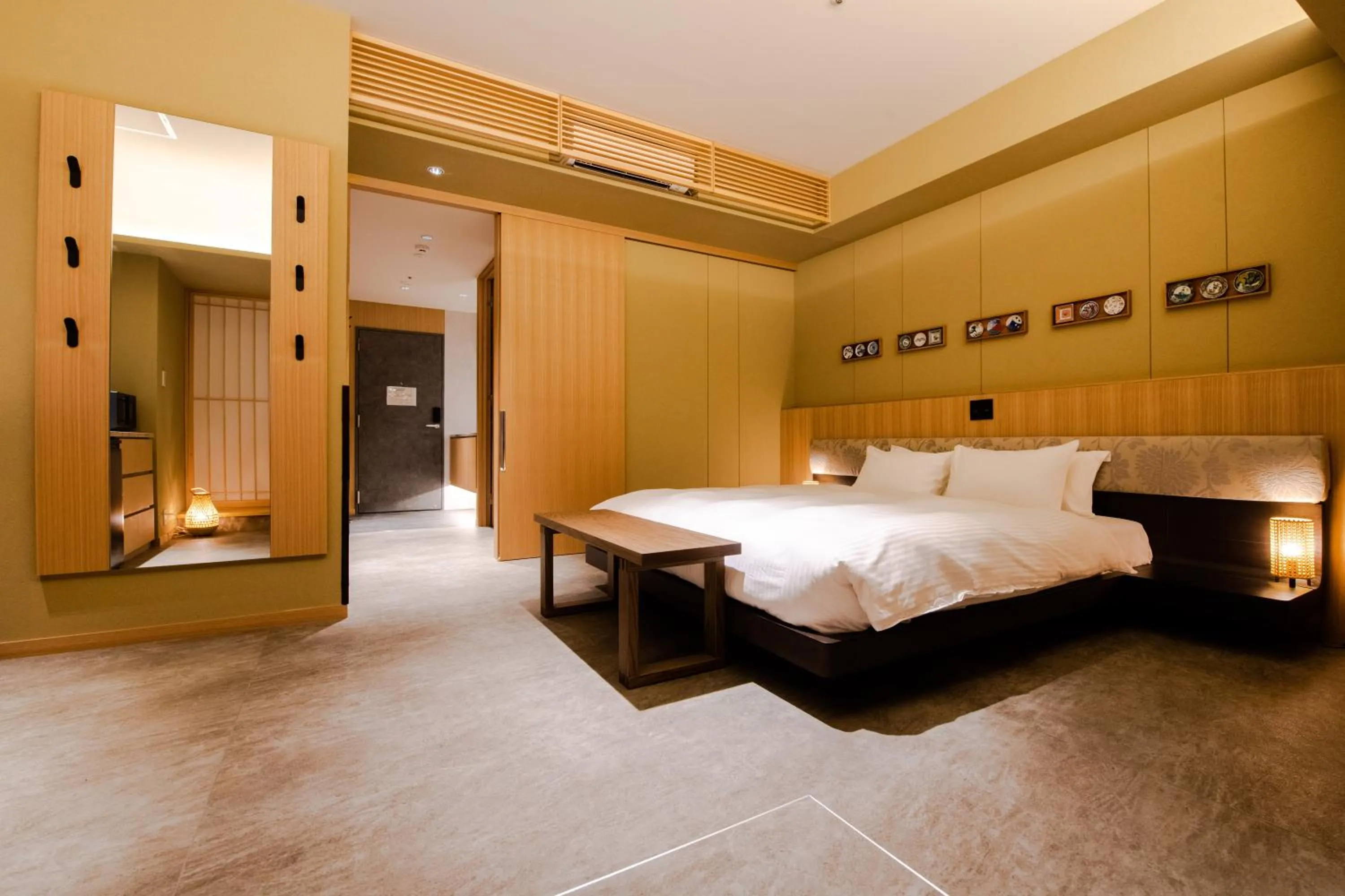 Bed in GuestHouse MIYABI Premium