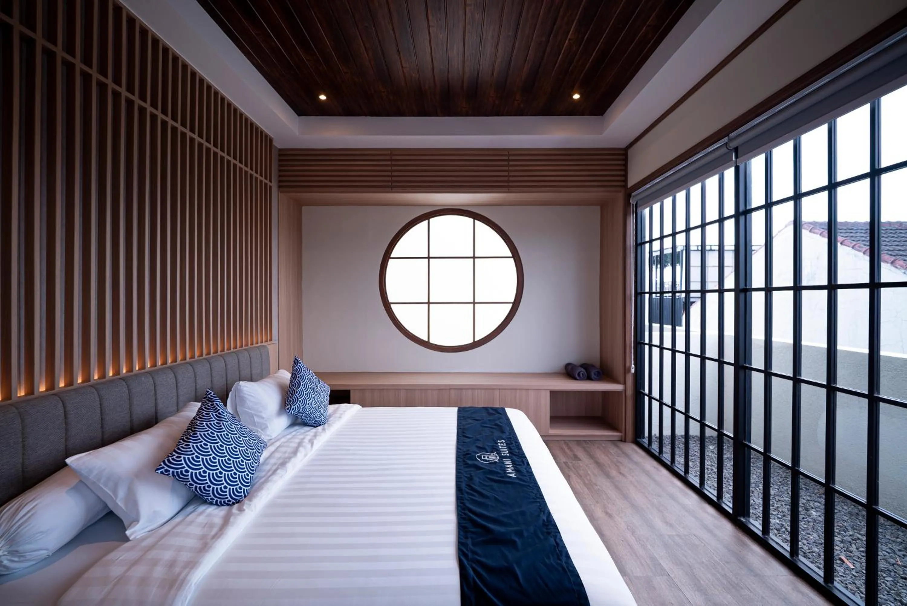 Bed in Amani Suites Yogyakarta