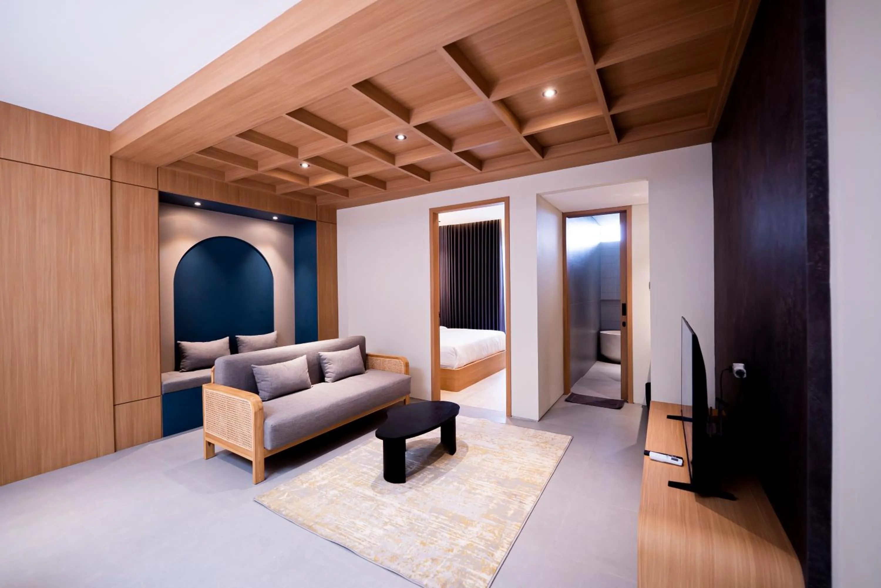 Bed in Amani Suites Yogyakarta