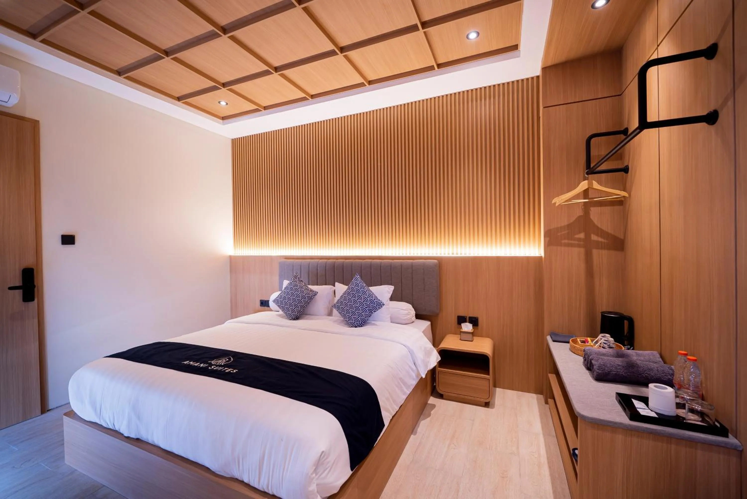 Bed in Amani Suites Yogyakarta