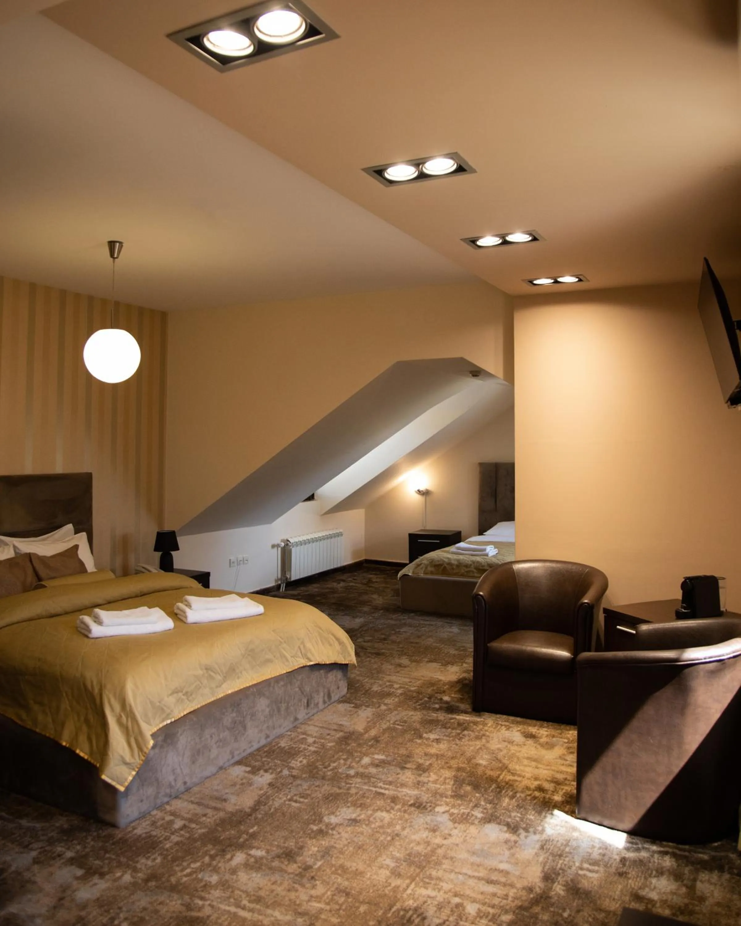 Quadruple Room with Garden View in Guest House Panorama Aqualux with Free Parking