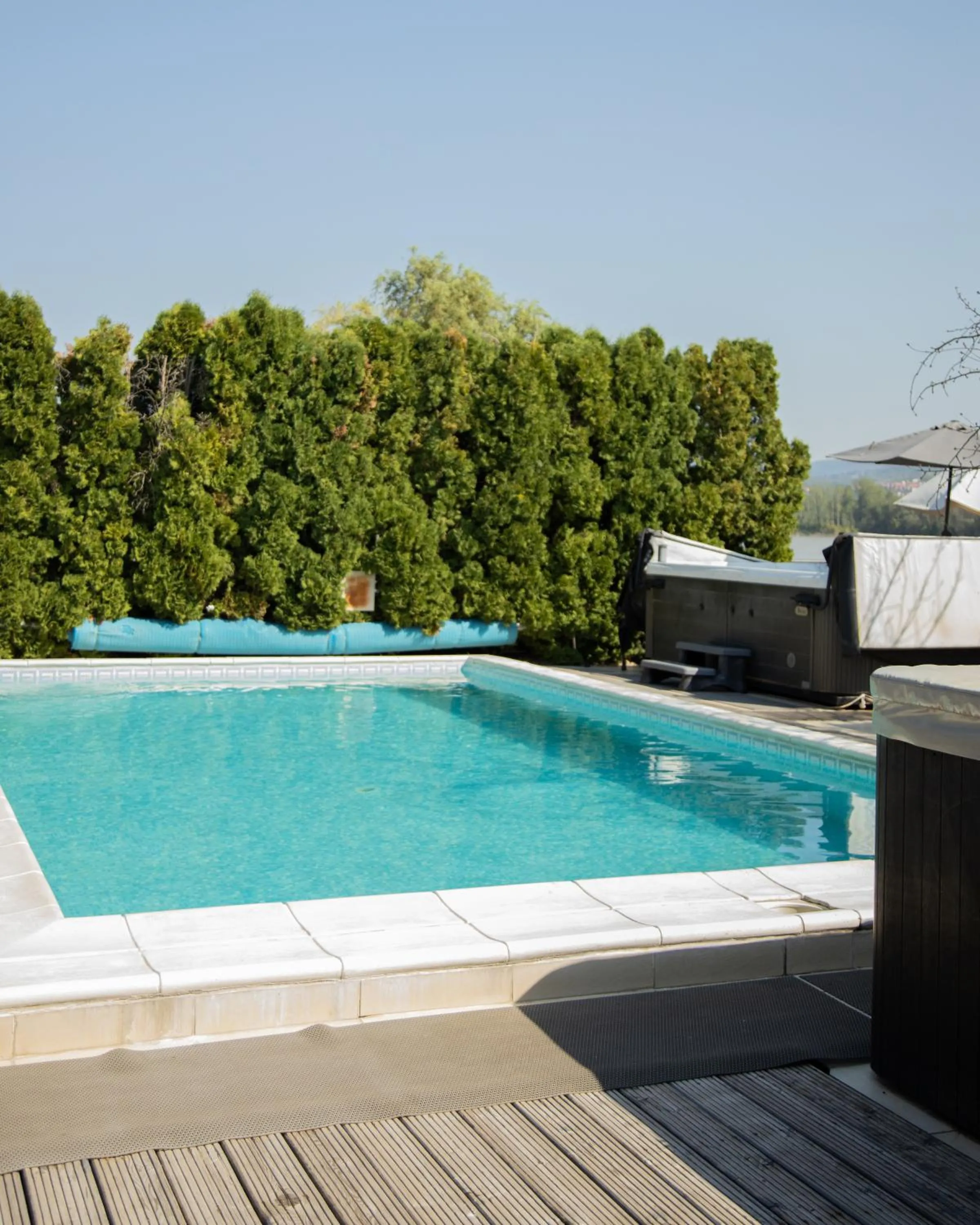 Swimming pool in Guest House Panorama Aqualux with Free Parking