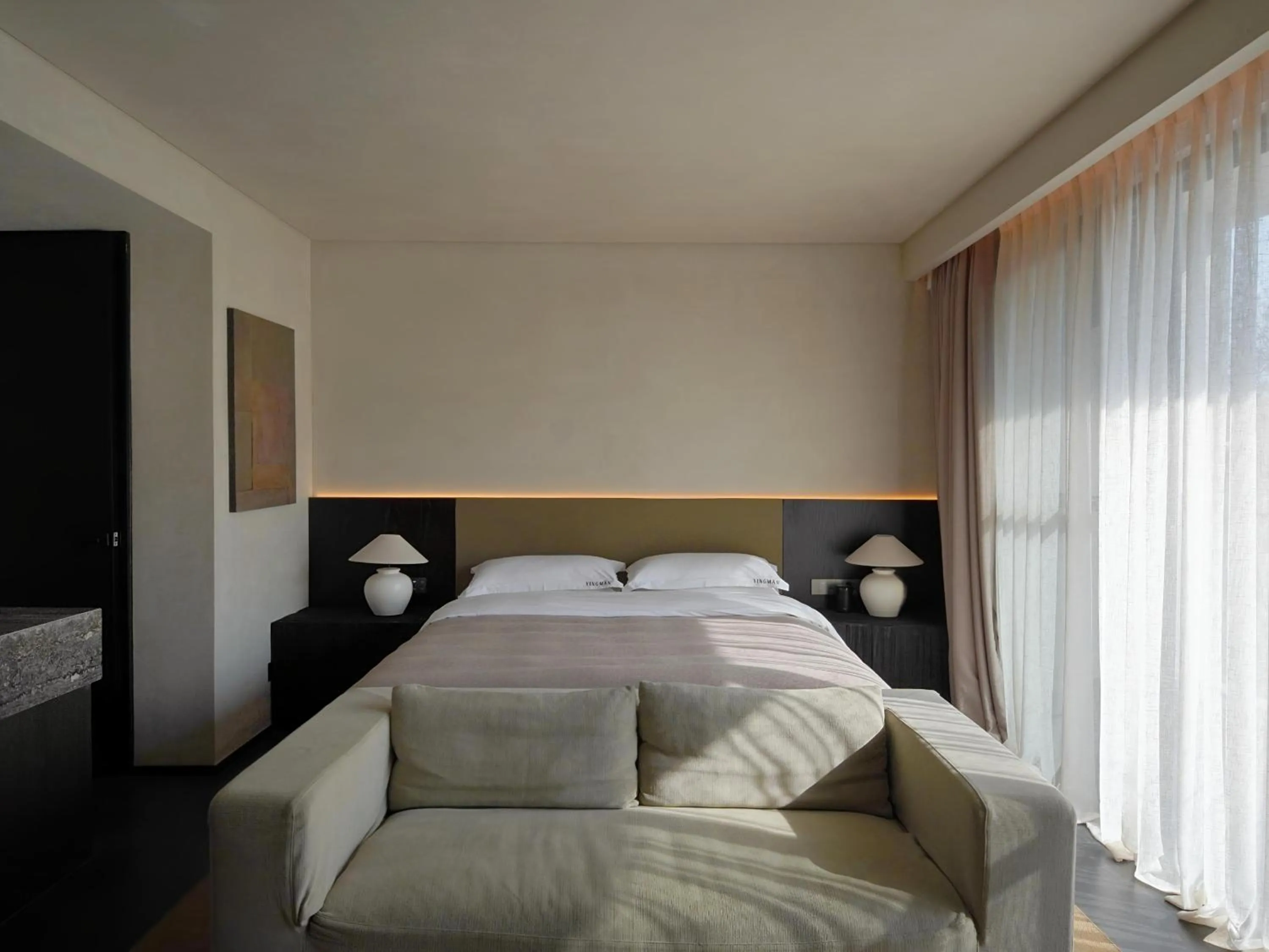 Bed in YINGMAN HOTEL