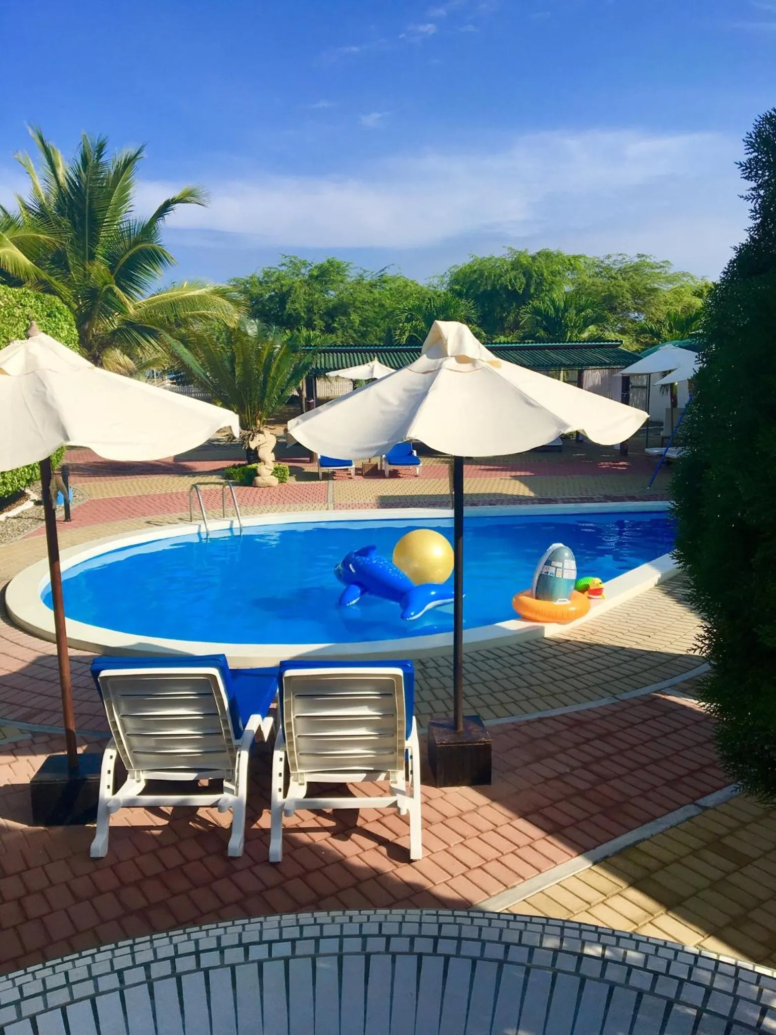 Swimming pool in Hotel Casa Playa Zorritos