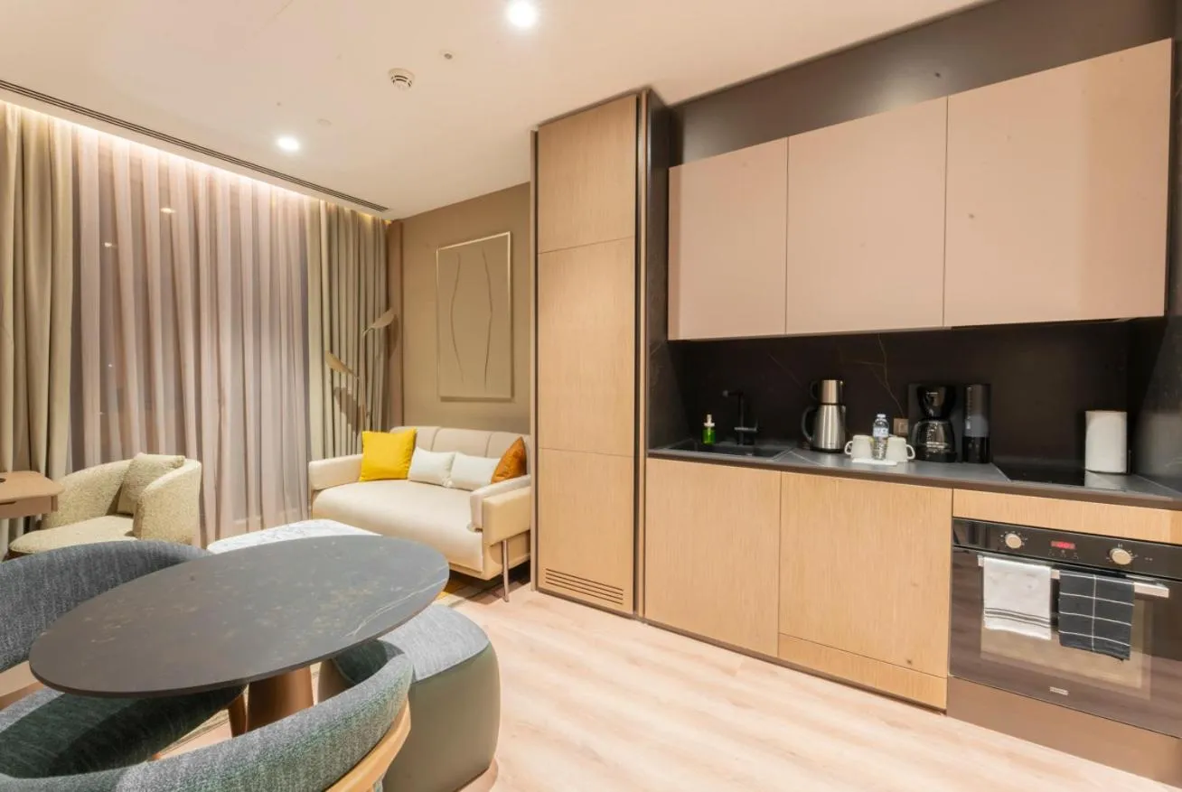 Kitchen or kitchenette in Marriott Executive Apartments Antalya