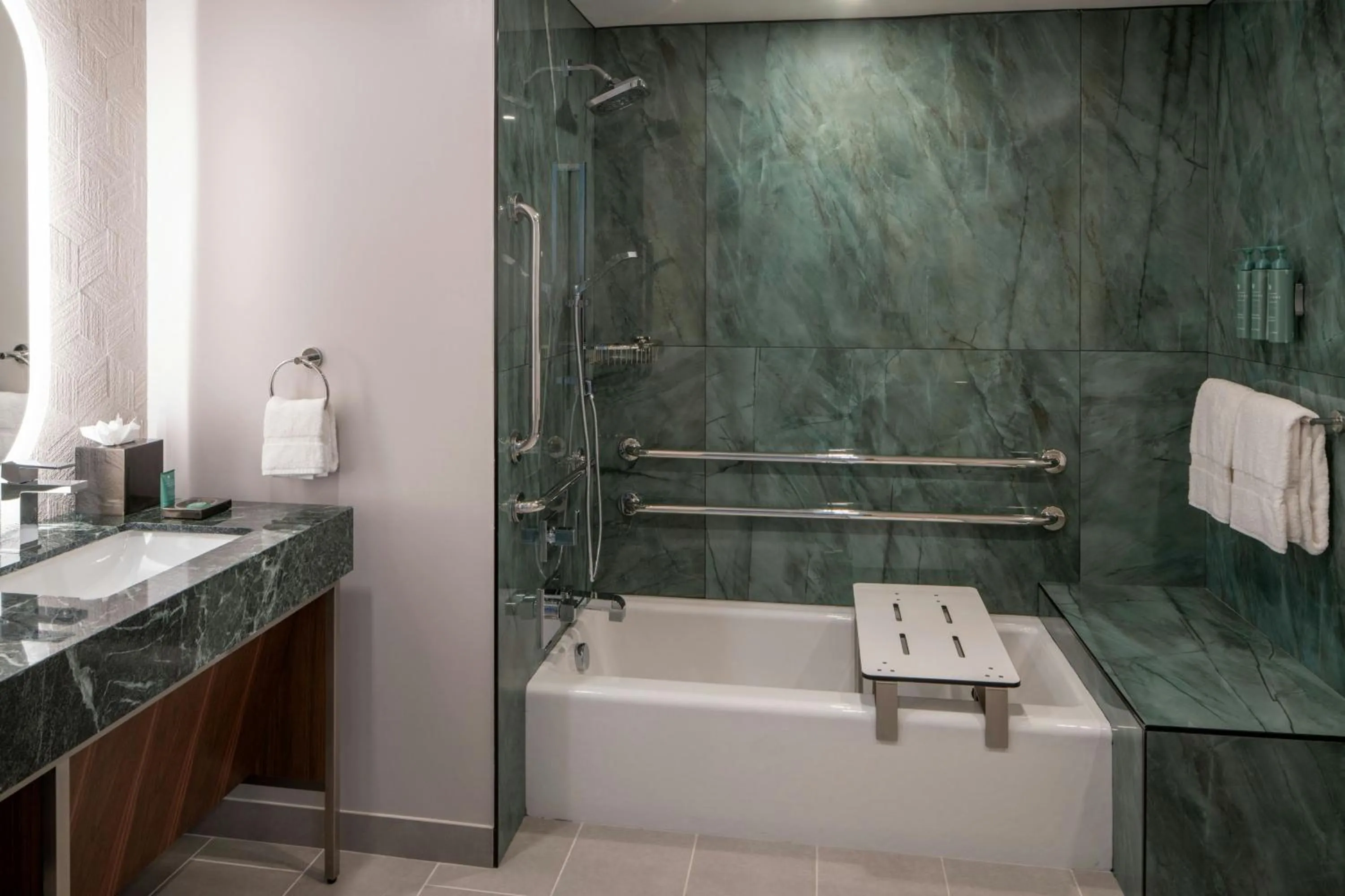 Bathroom in Trilogy Hotel Huntsville, Autograph Collection