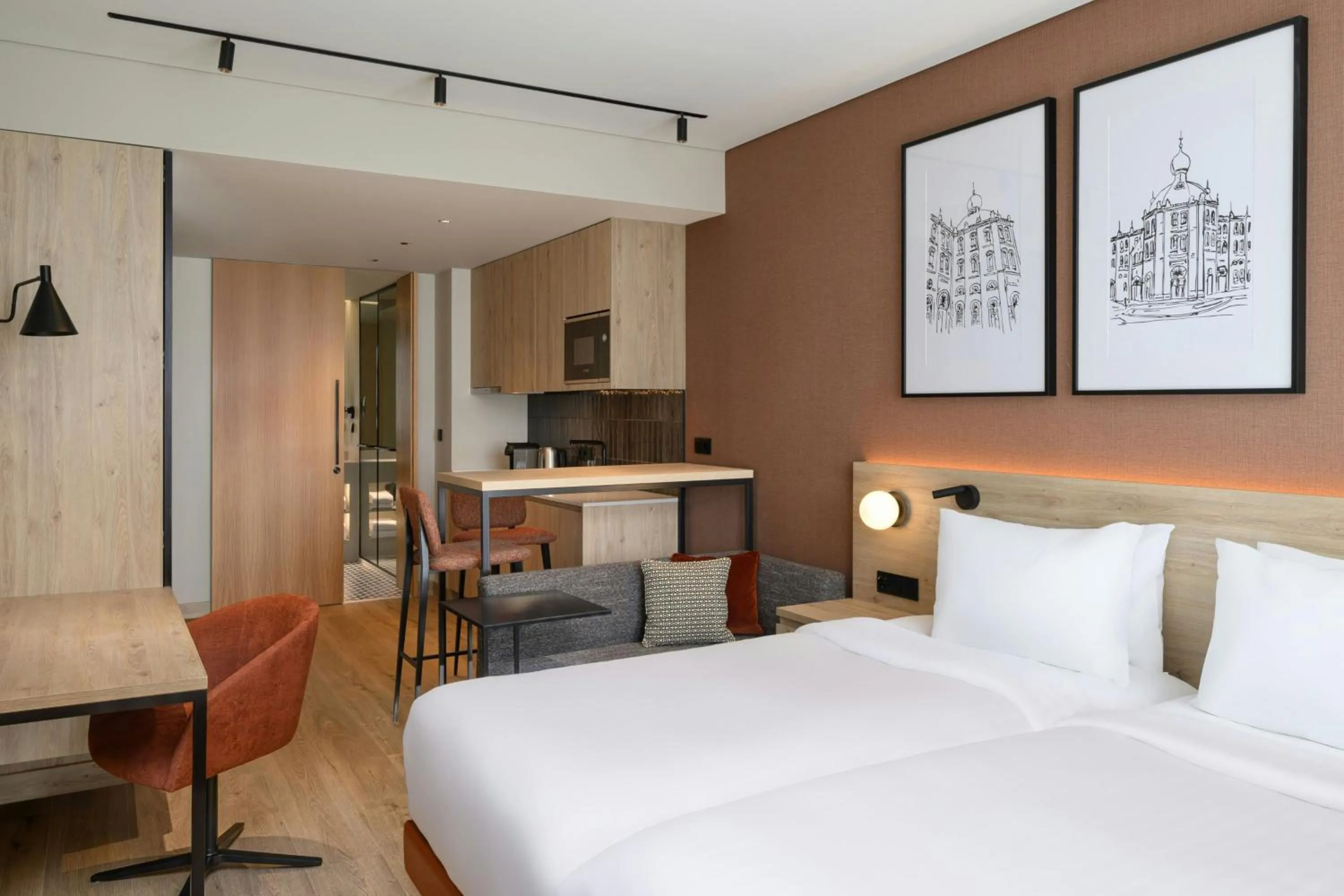 Bathroom, Bed in Residence Inn by Marriott Lisbon