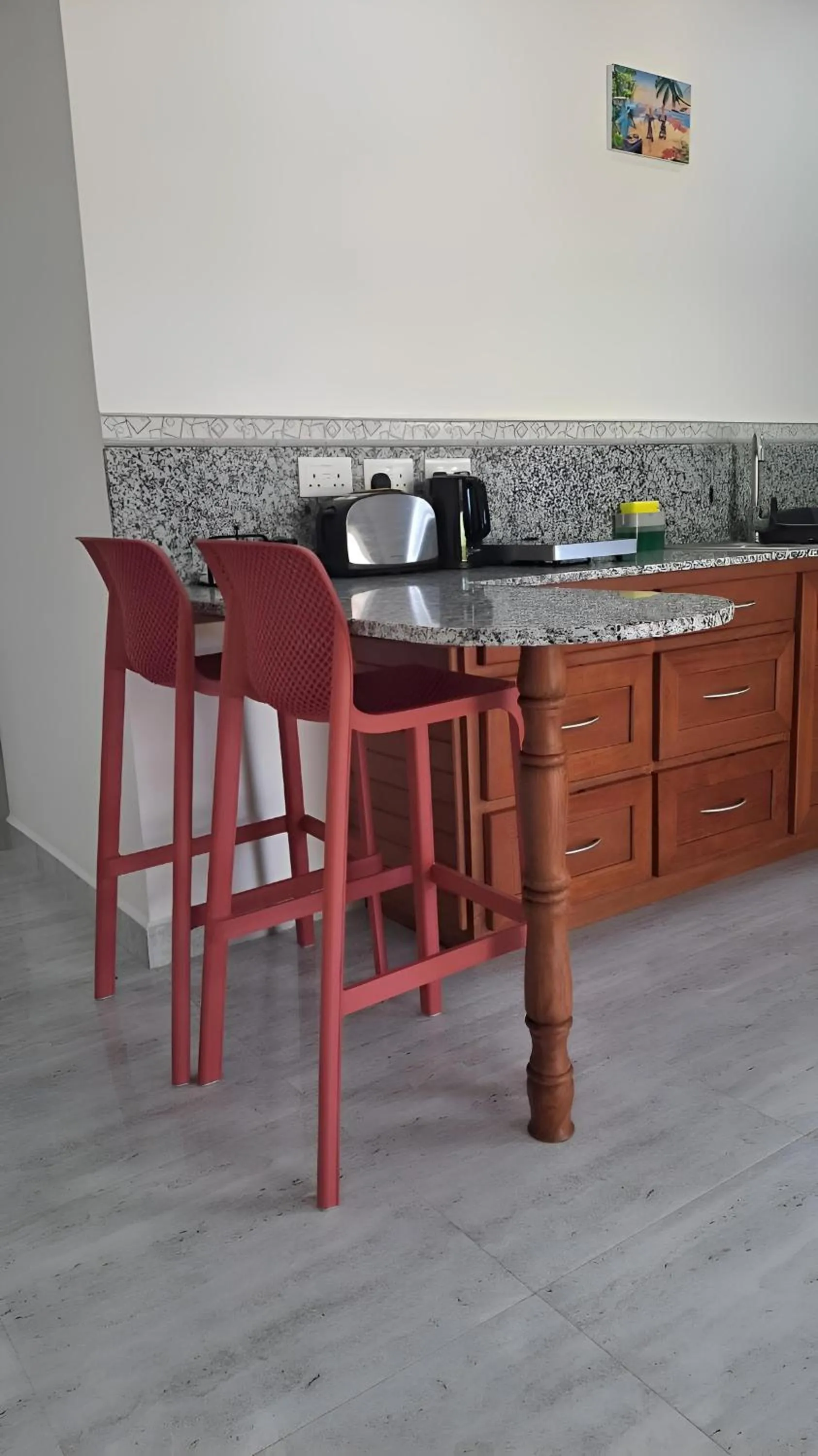 Kitchen or kitchenette in Trwa Koko Self-catering