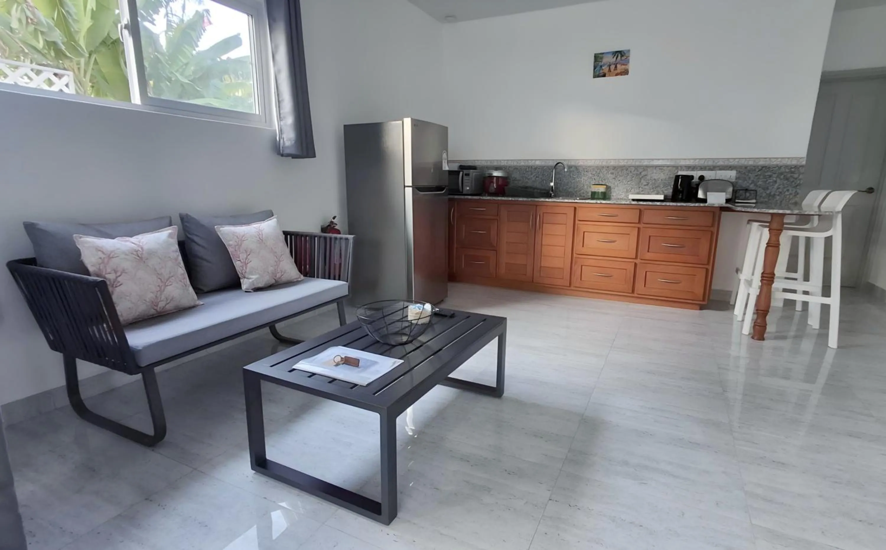 Kitchen or kitchenette in Trwa Koko Self-catering
