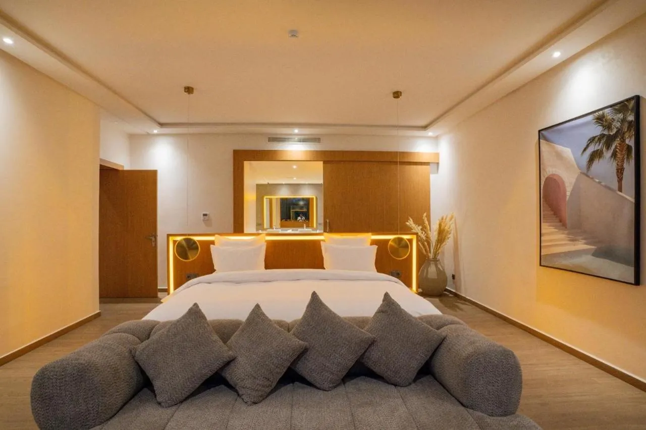 Bed in NOMMOS Beach RESORT & POOL CLUB