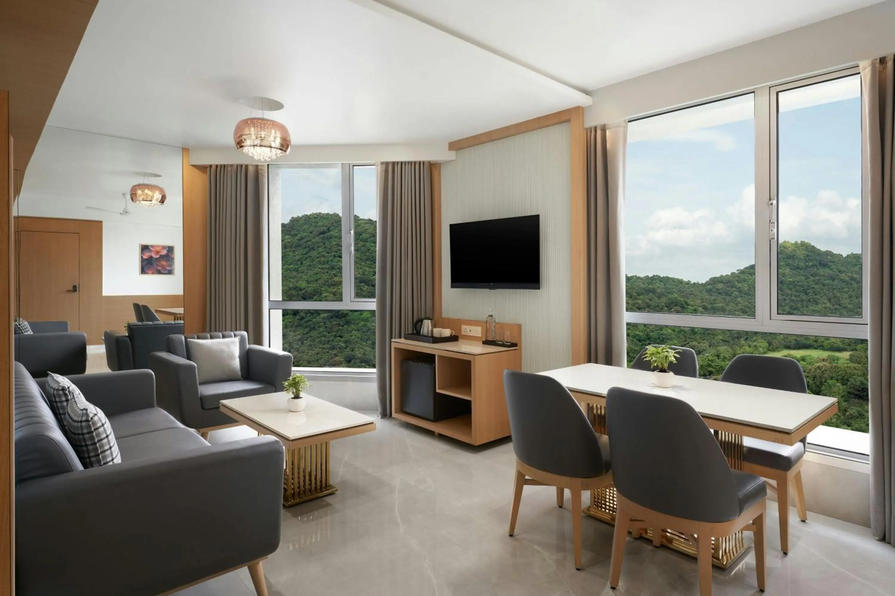 Living room in The Fern Residency Mumbai, Mira Road, Series by Marriott