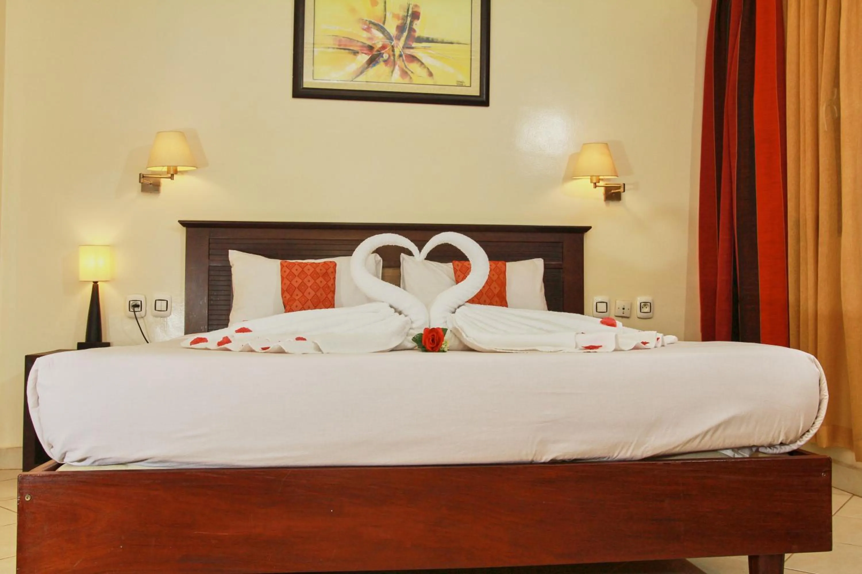 Bedroom, Bed in Dunia Hôtel Bissau