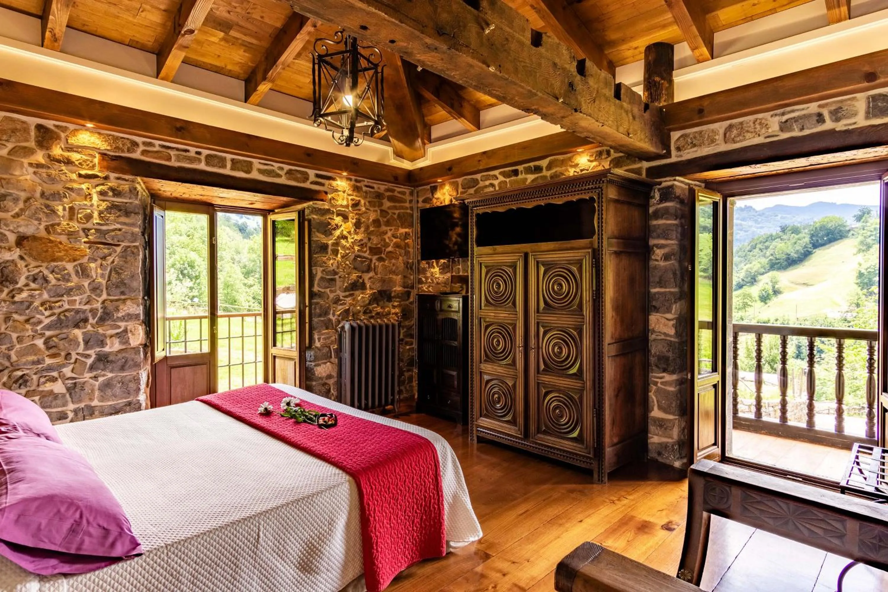 Bed in Casona de El Castañíu