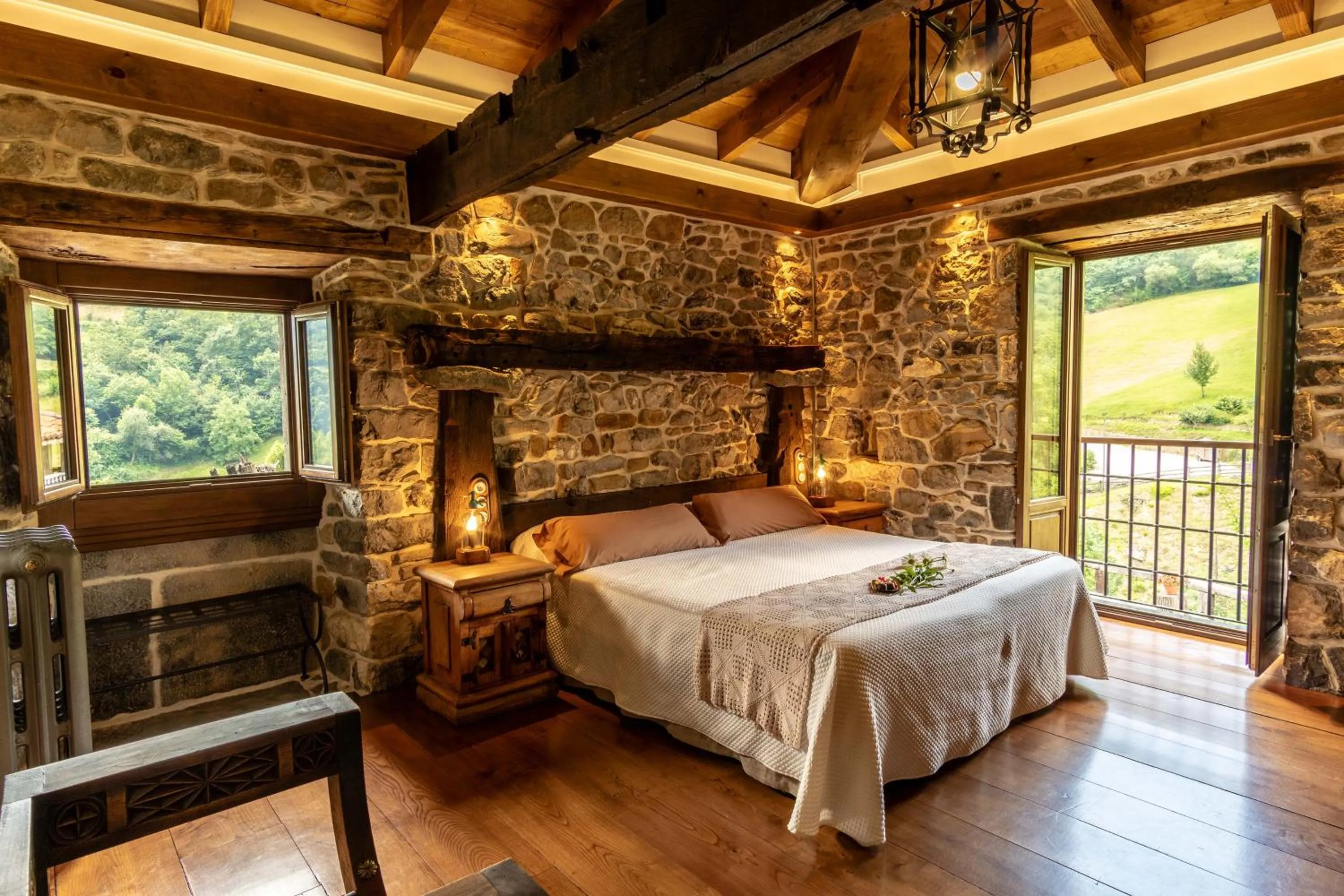 Bed in Casona de El Castañíu