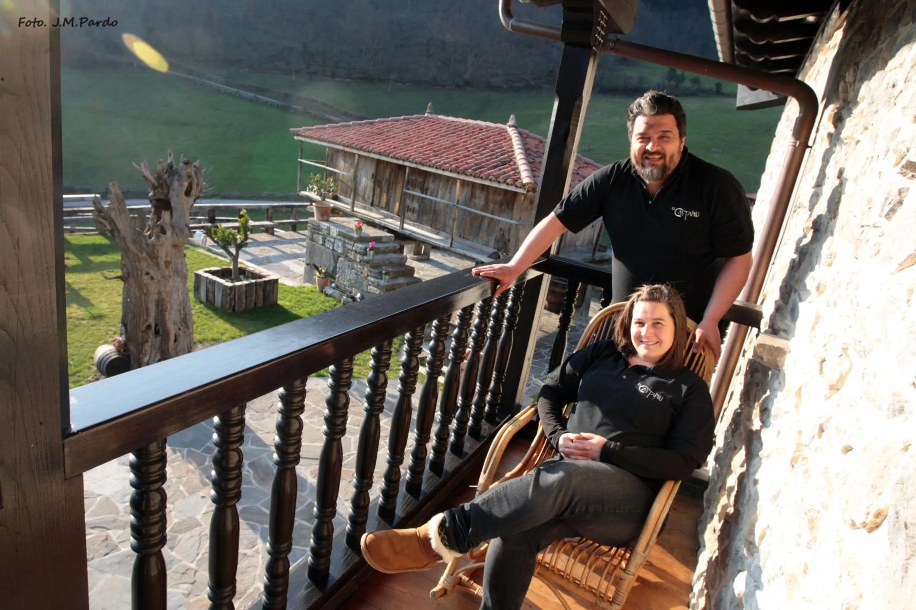 Garden view in Casona de El Castañíu