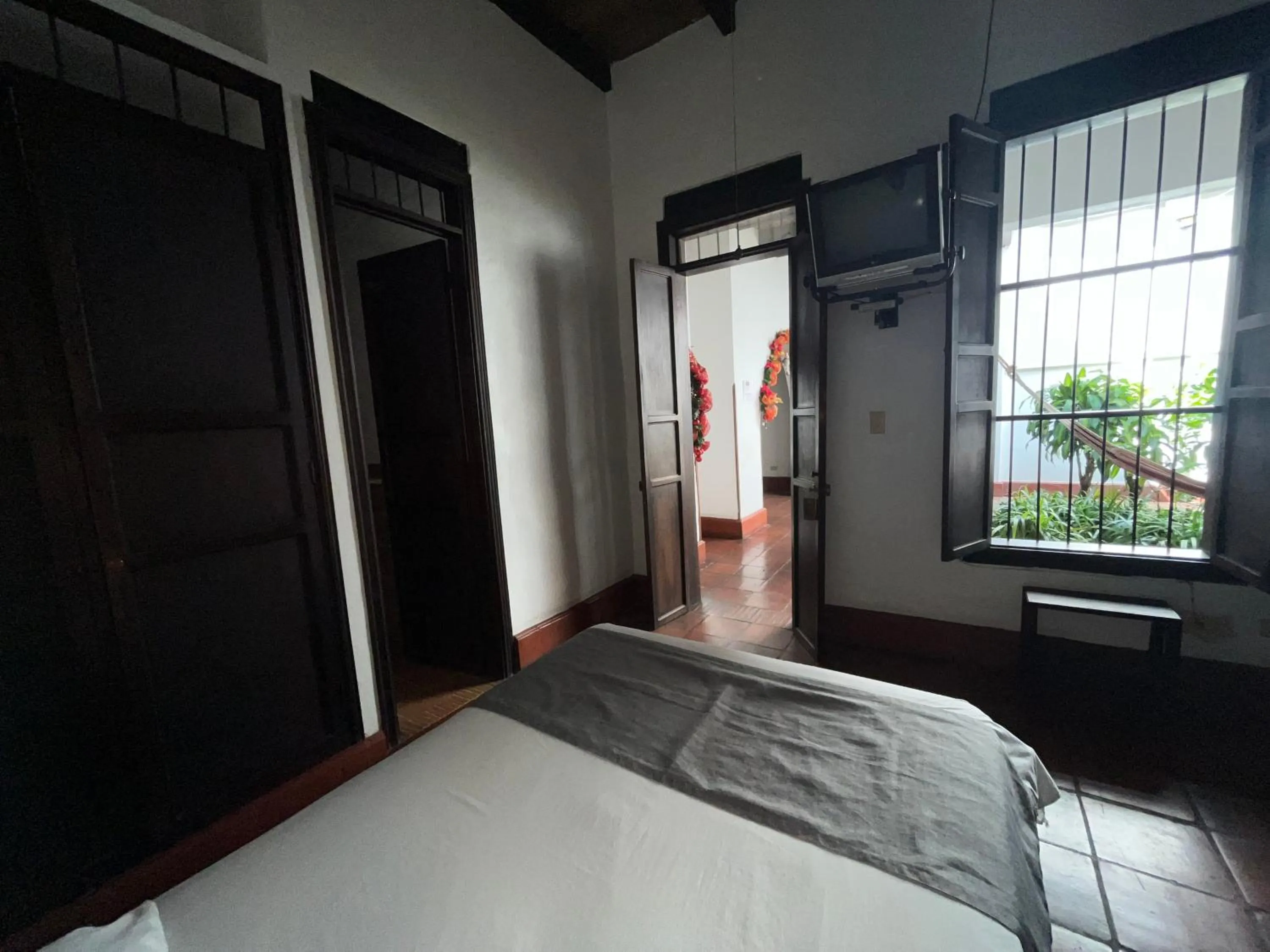 Bed in Hotel Colonial Palmira