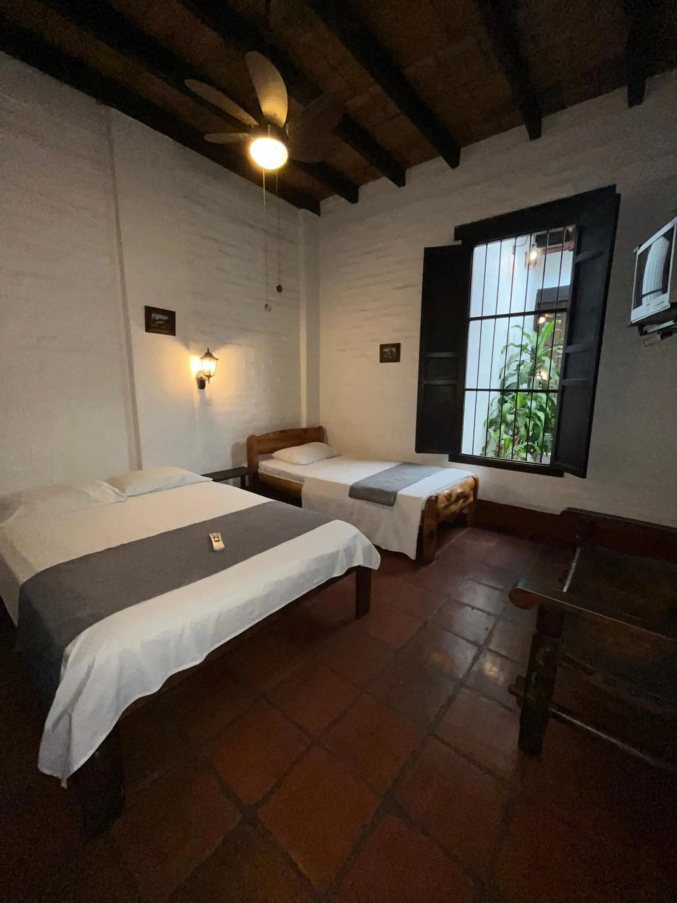 Bed in Hotel Colonial Palmira