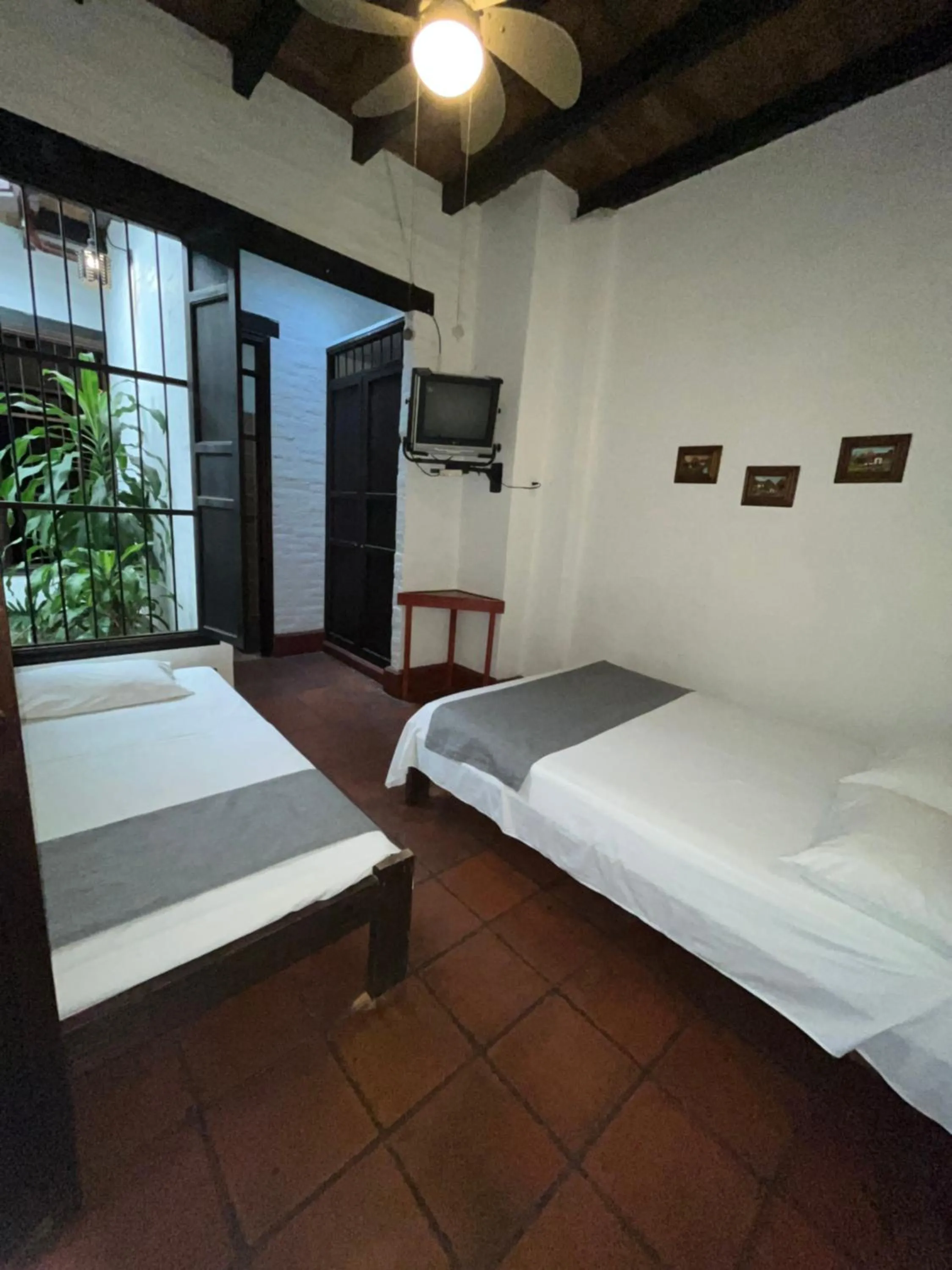 Bed in Hotel Colonial Palmira