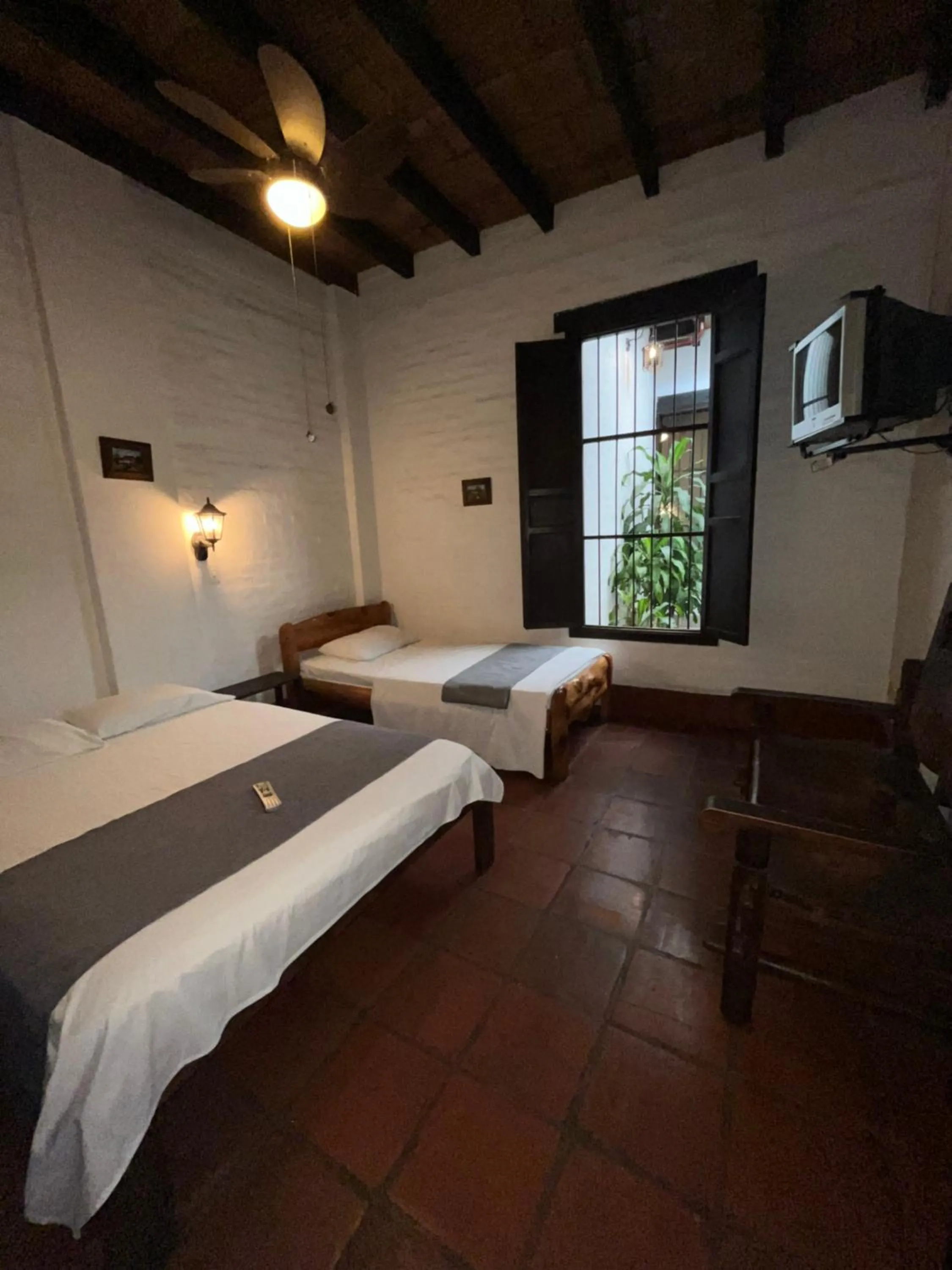 Bed in Hotel Colonial Palmira