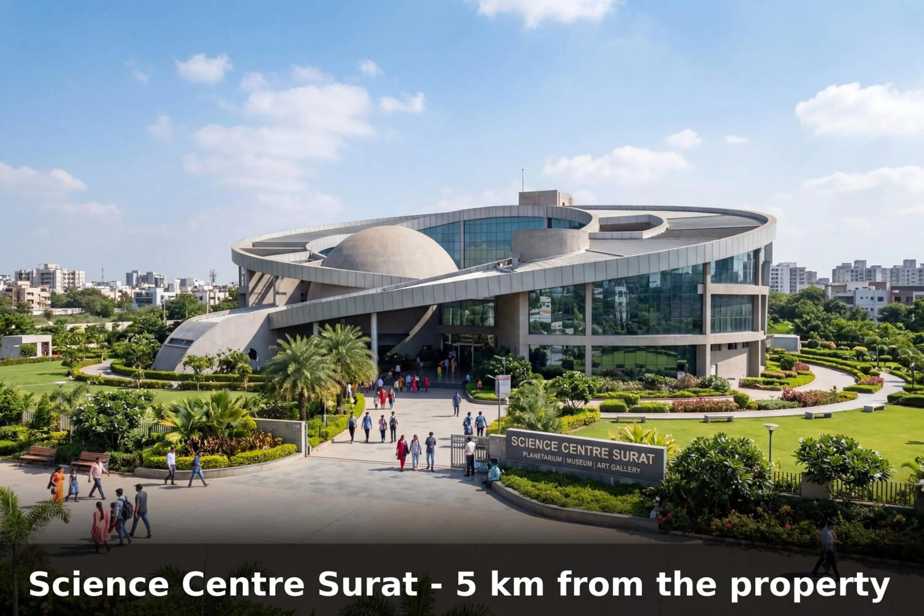 Nearby landmark in Hotel O Sneh Rashmi Botanical Garden Surat Formerly Stadium Plaza