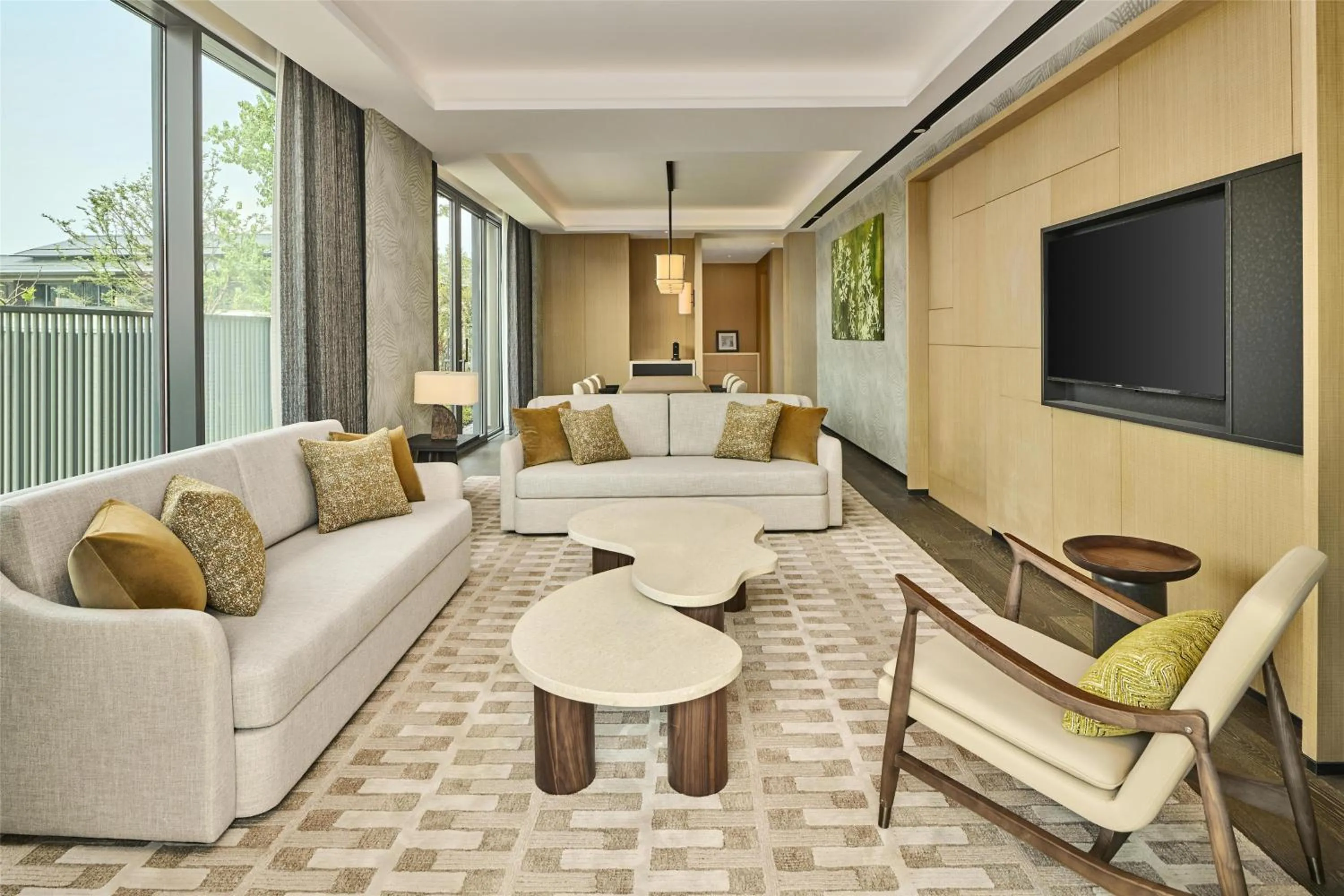 Living room in Shu Hua Hotel Tianmu Mountain, Curio Collection By Hilton