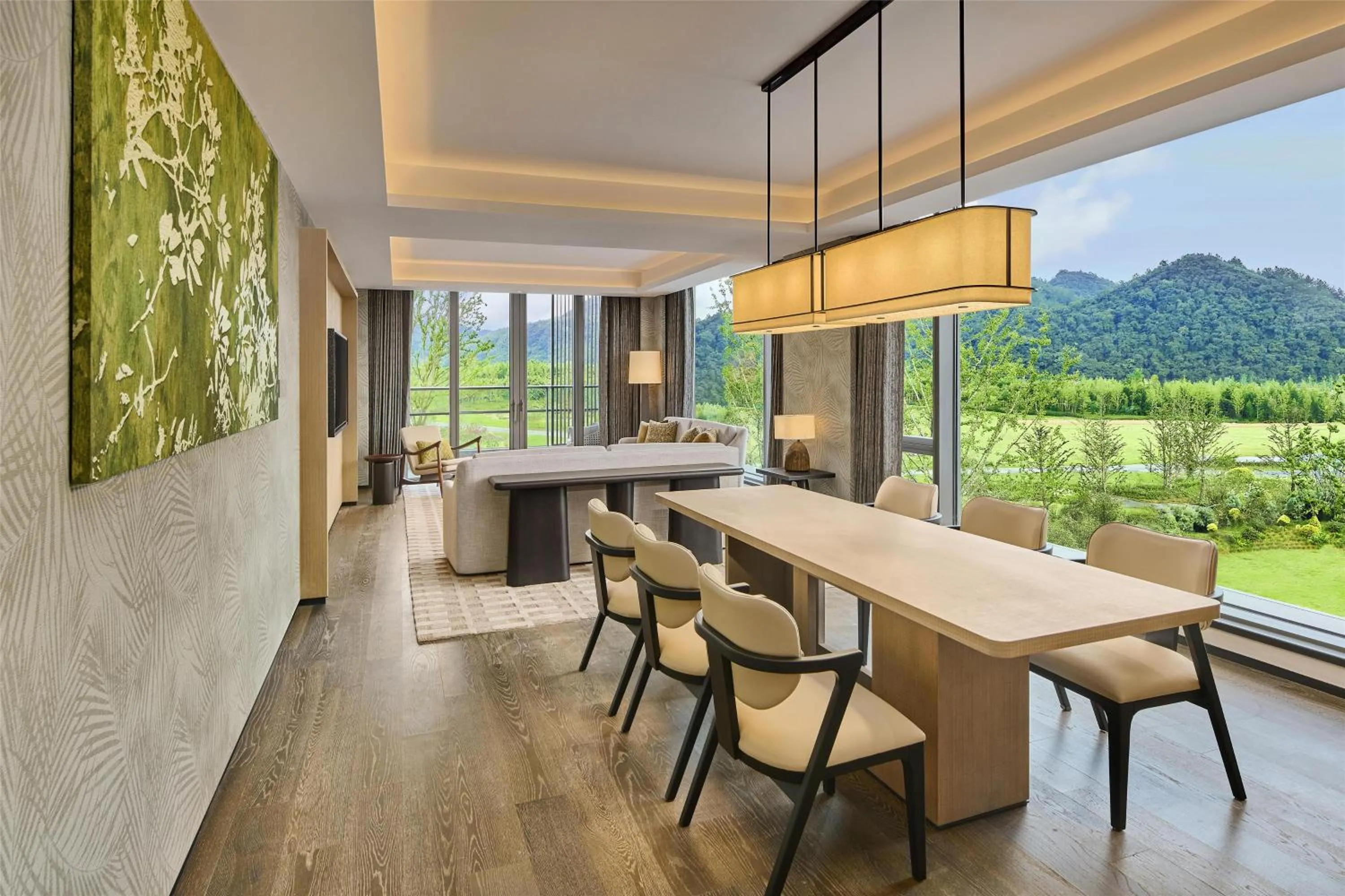 Living room in Shu Hua Hotel Tianmu Mountain, Curio Collection By Hilton