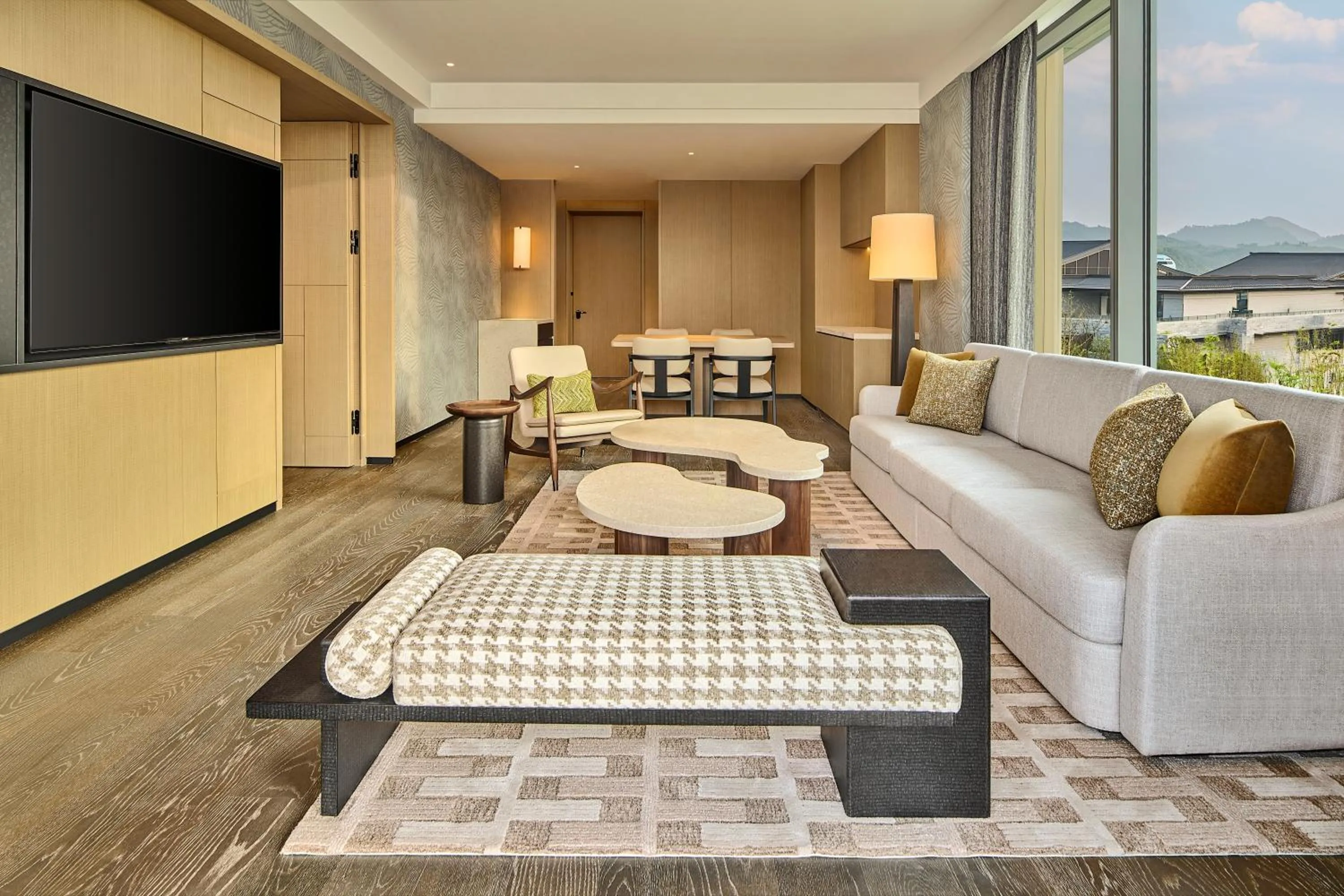 Living room in Shu Hua Hotel Tianmu Mountain, Curio Collection By Hilton