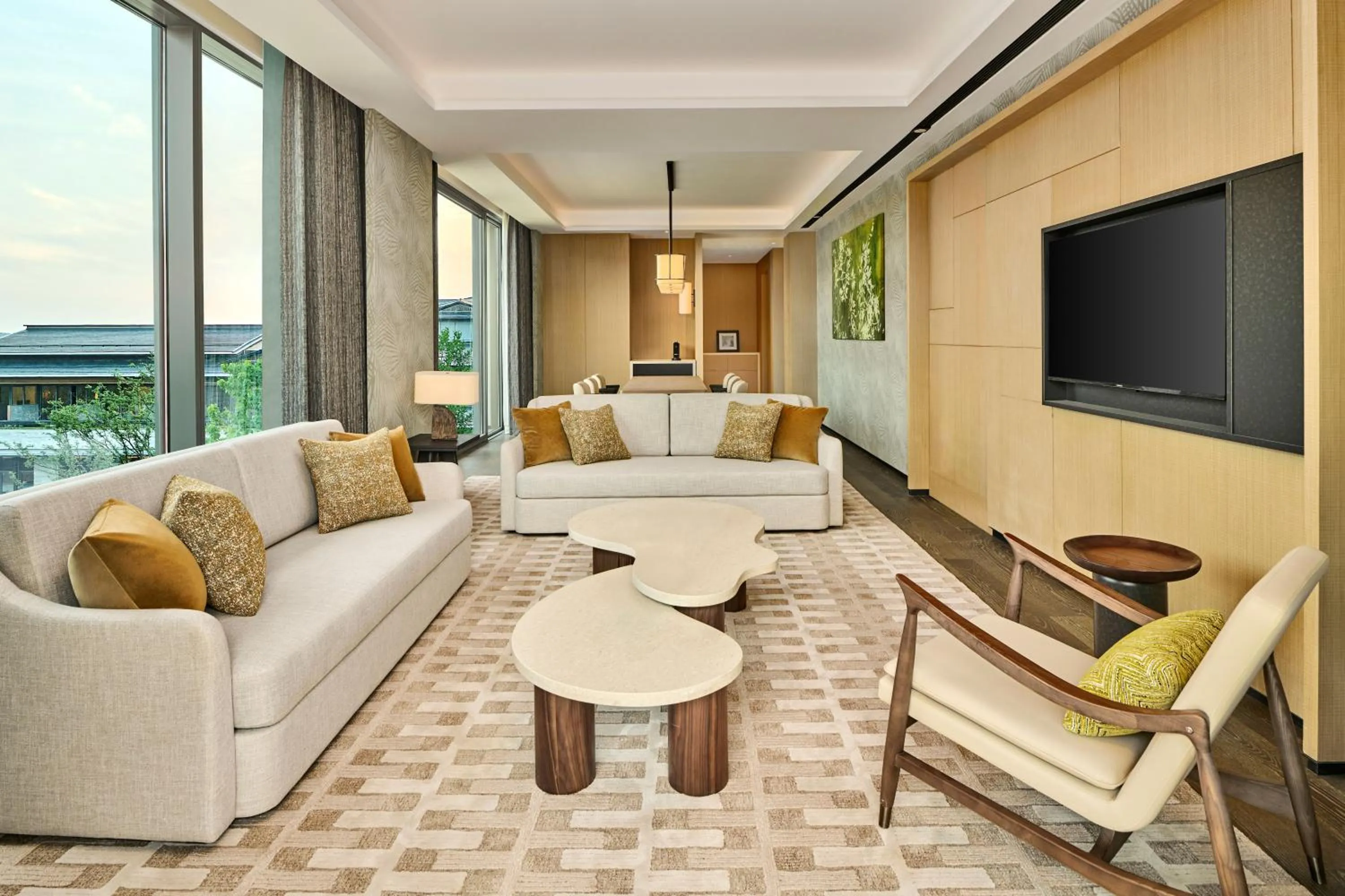 Living room in Shu Hua Hotel Tianmu Mountain, Curio Collection By Hilton