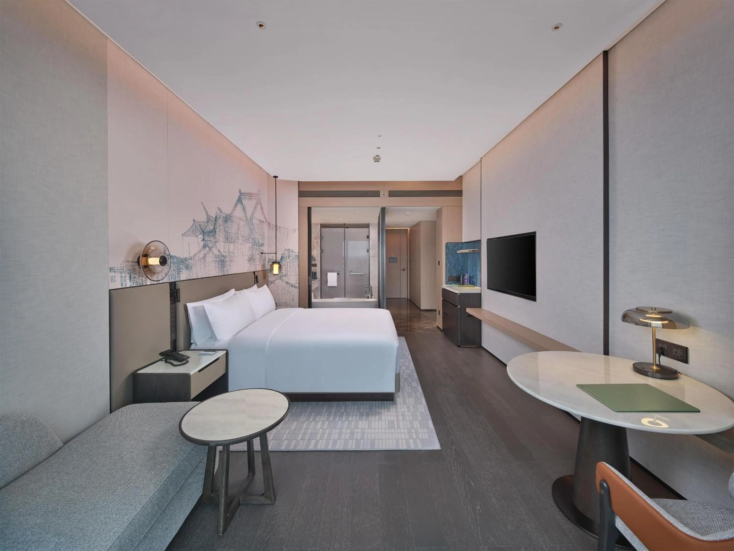 Bedroom, Bed in Hilton Huizhou