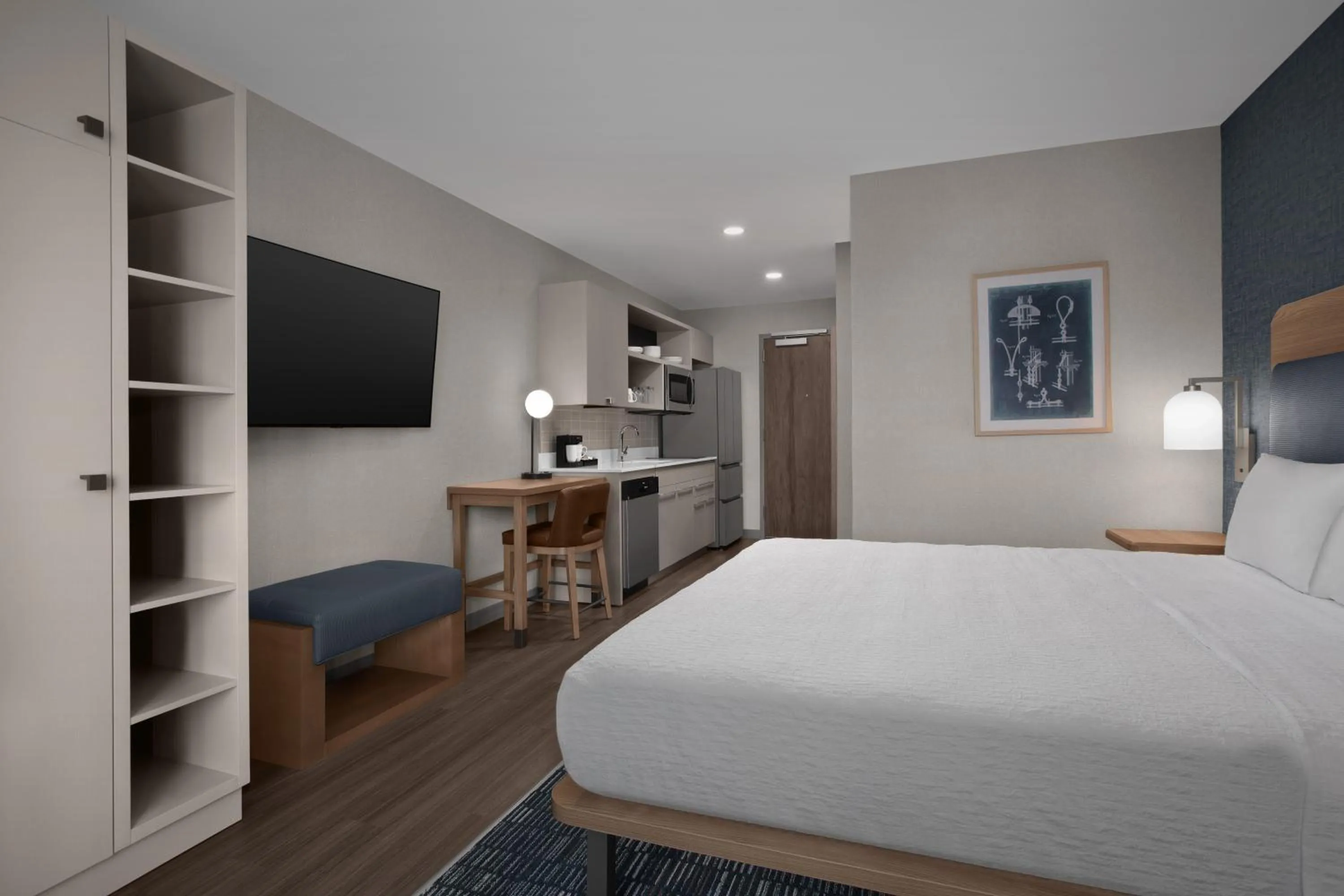 Bedroom, Bed in Homewood Suites By Hilton Portsmouth Downtown