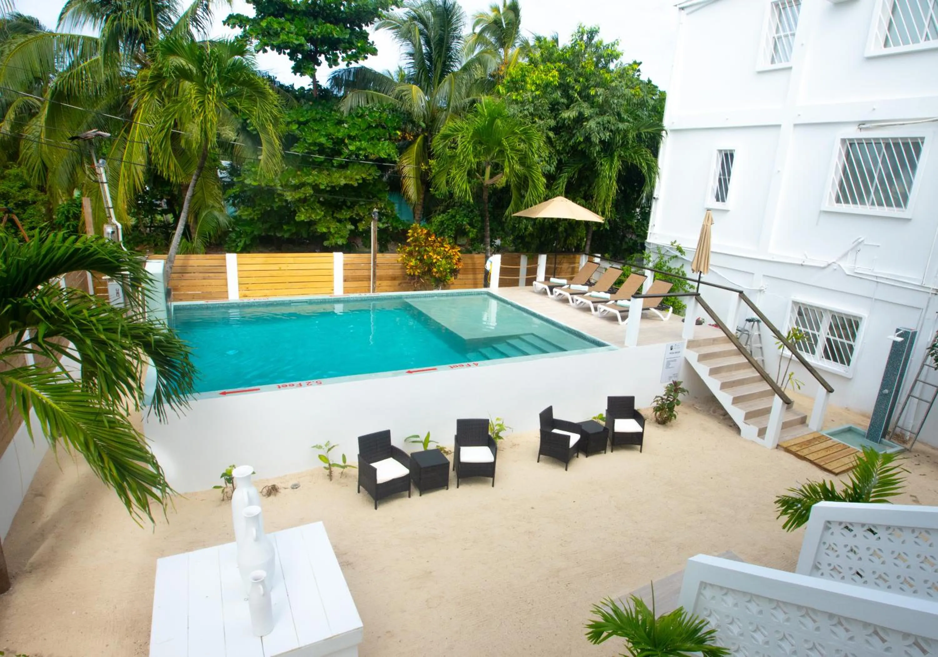 Pool view in Treetops Hotel