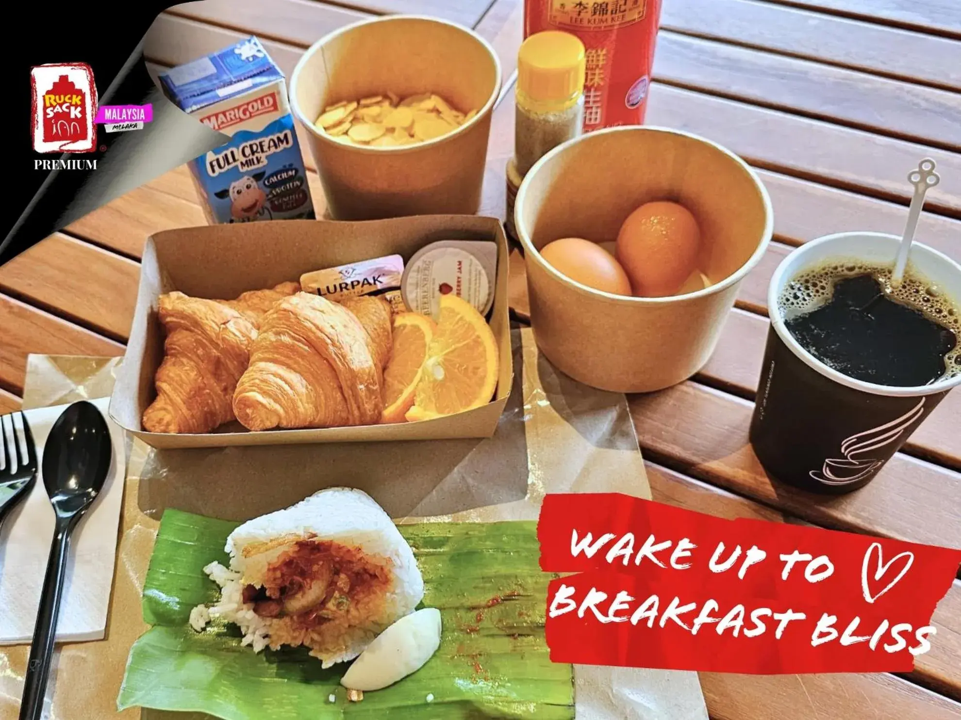 Breakfast in Rucksack Inn Premium Melaka Breakfast in Rucksack Inn Premium Melaka