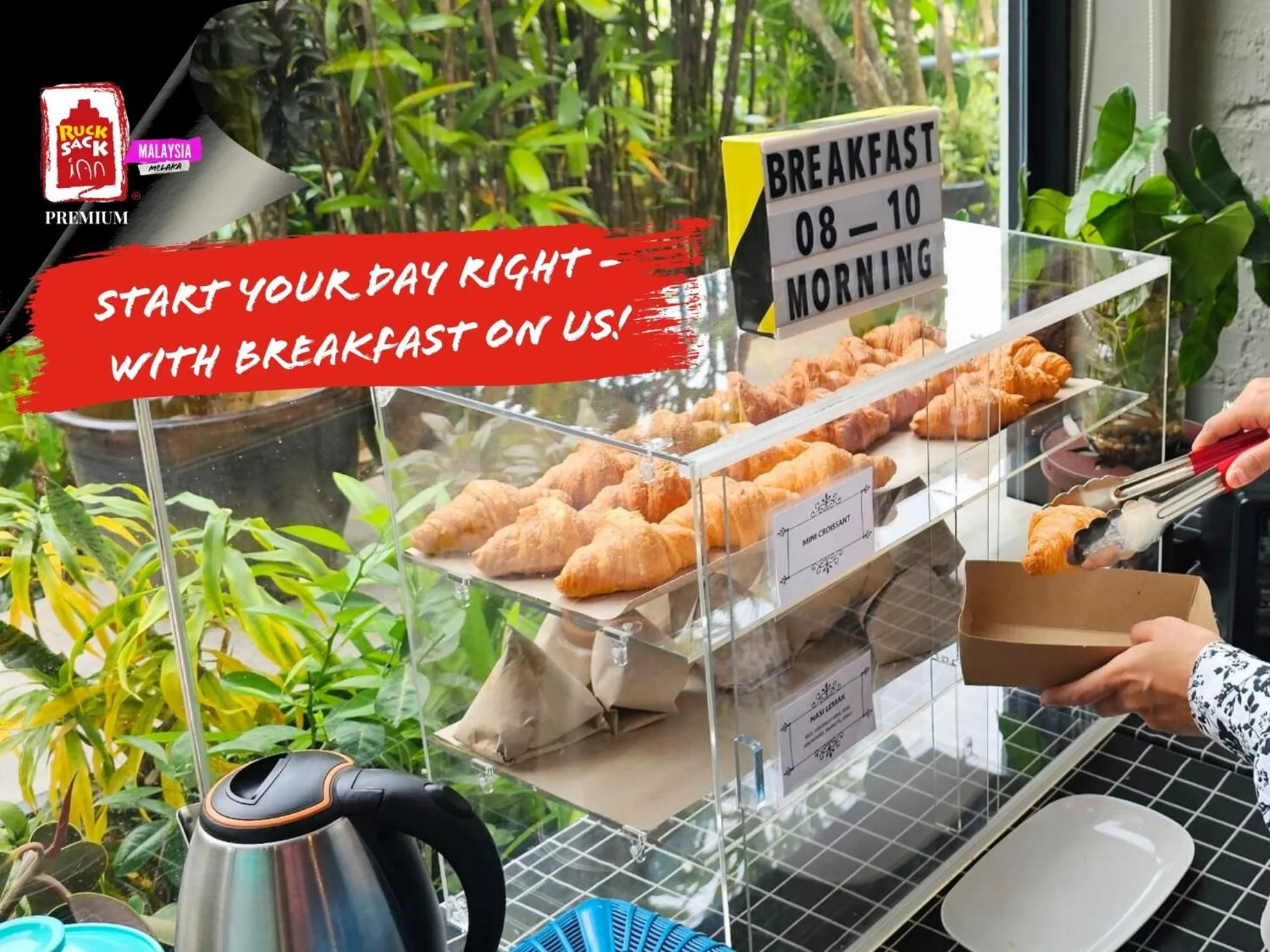 Breakfast in Rucksack Inn Premium Melaka