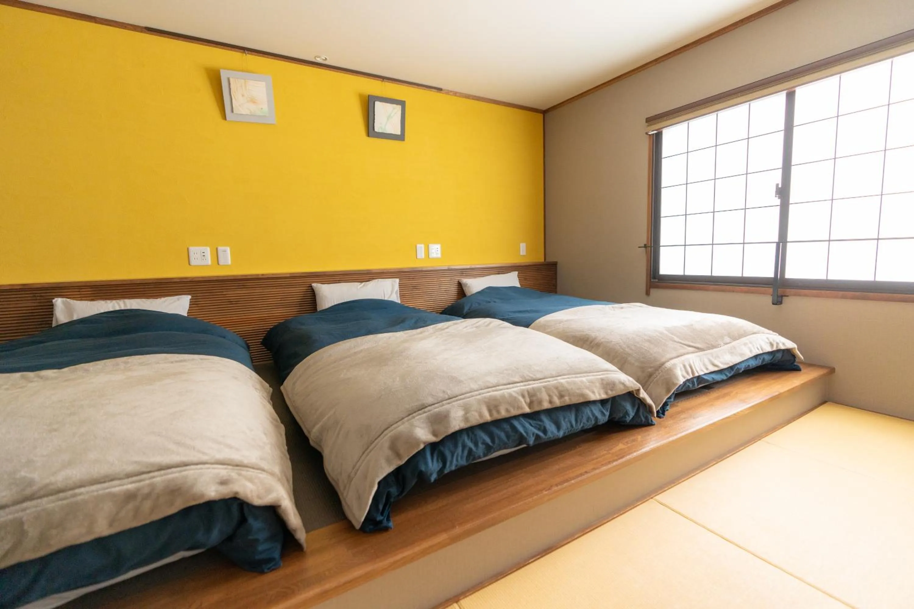 Bed in Nozawa Onsen Azegamikan