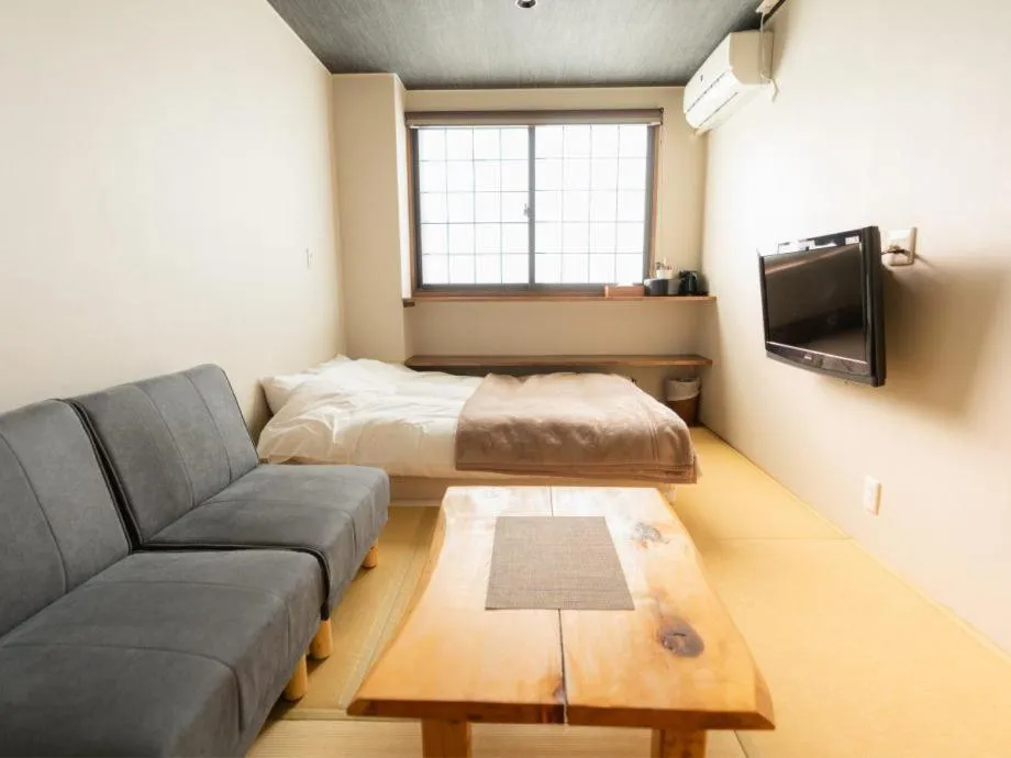 Bed in Nozawa Onsen Azegamikan