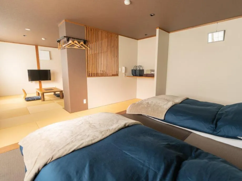 Bed in Nozawa Onsen Azegamikan