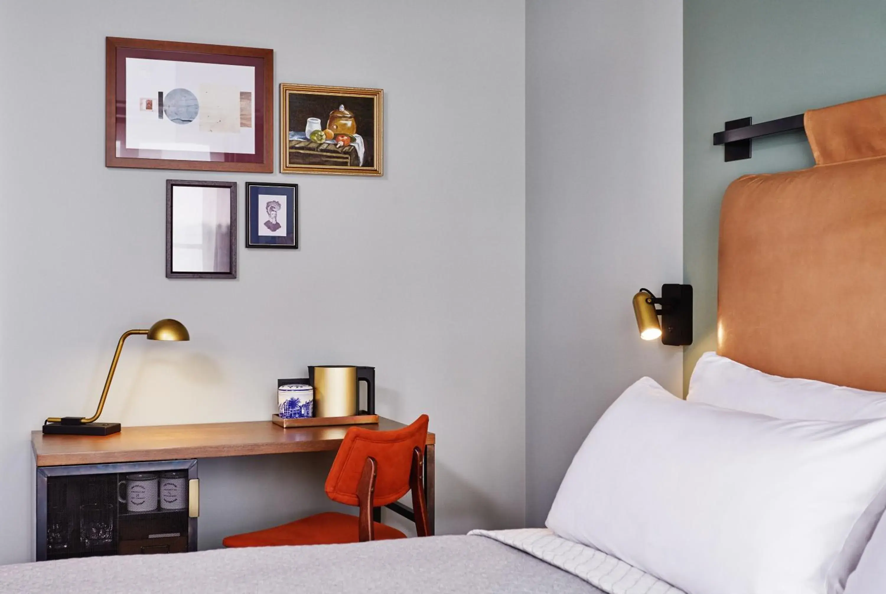 Decorative detail, Bed in The Hoxton, Amsterdam Decorative detail, Bed in The Hoxton, Amsterdam