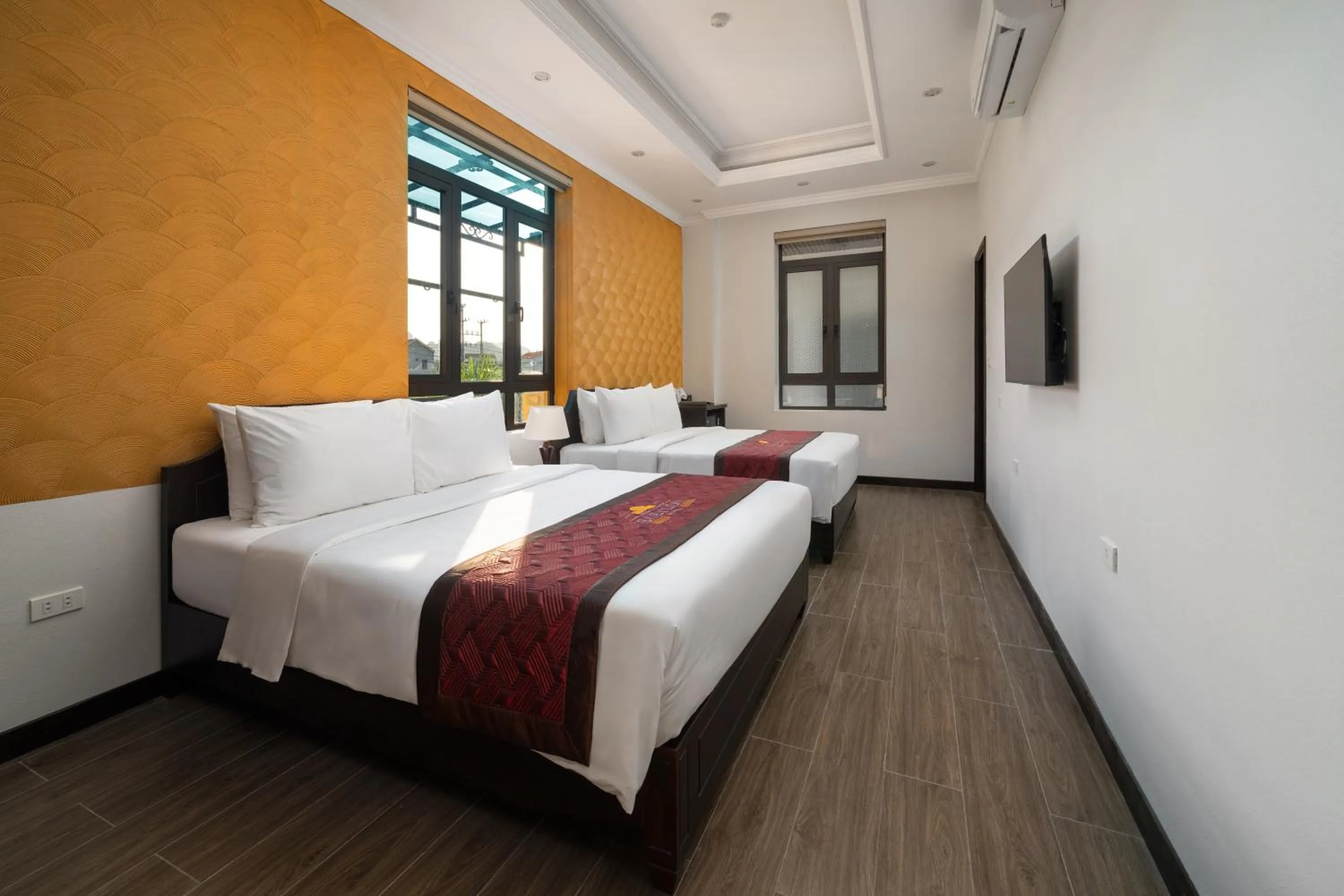 Bed in Tam Coc Babylon Hotel