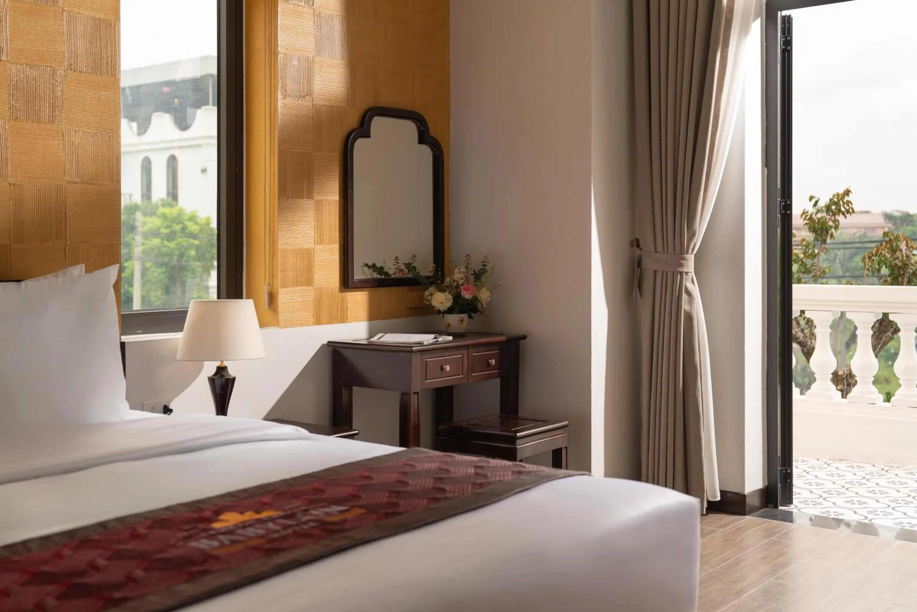 Bed in Tam Coc Babylon Hotel