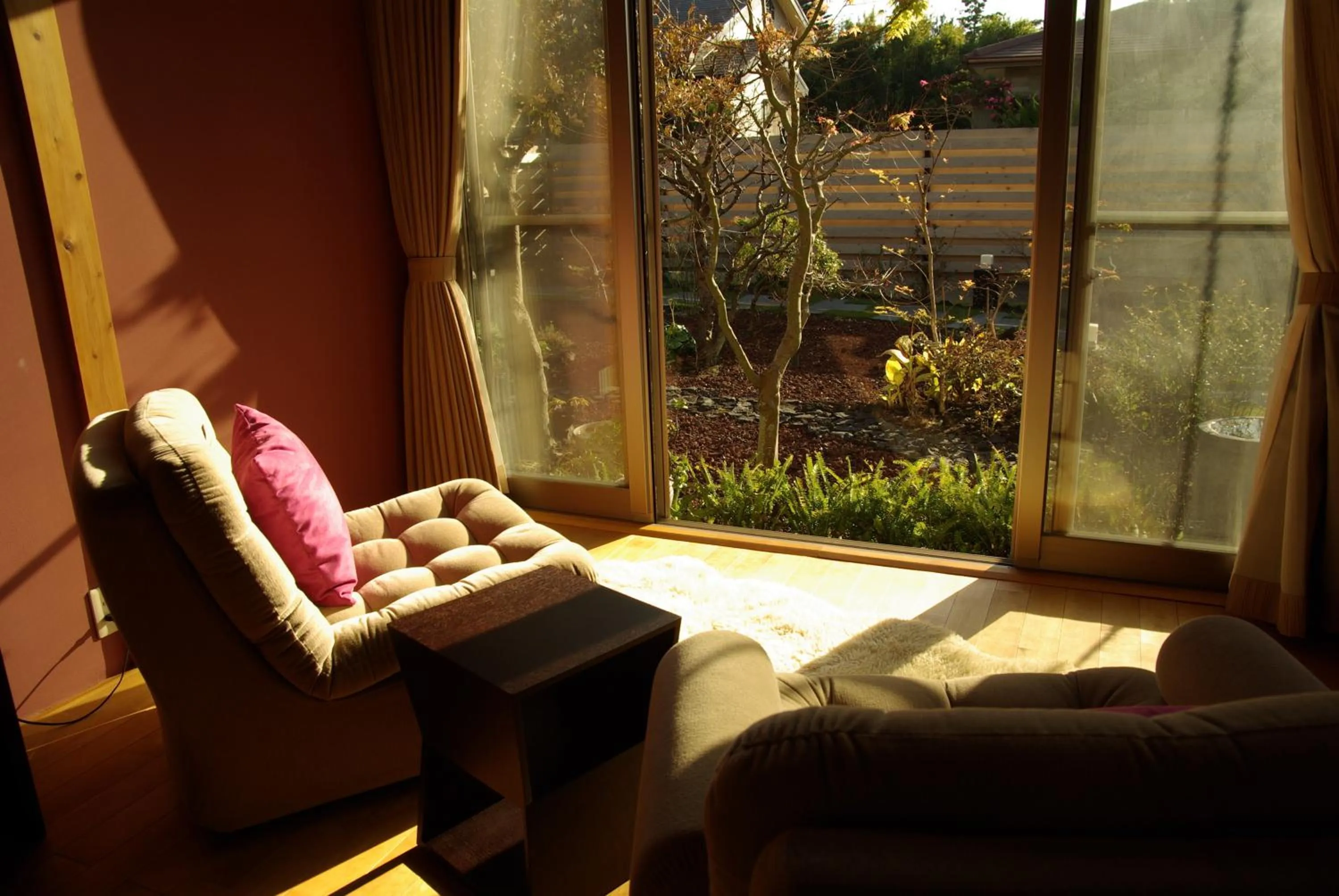 Seating area in Den House