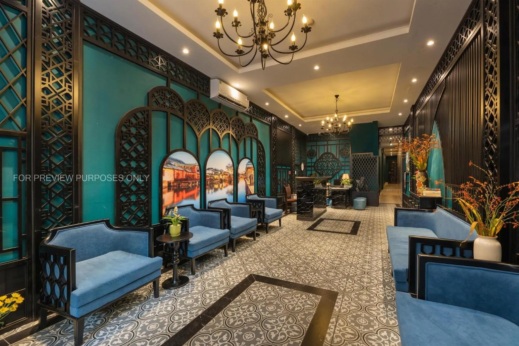 Seating area in Elegance Premium Hotel