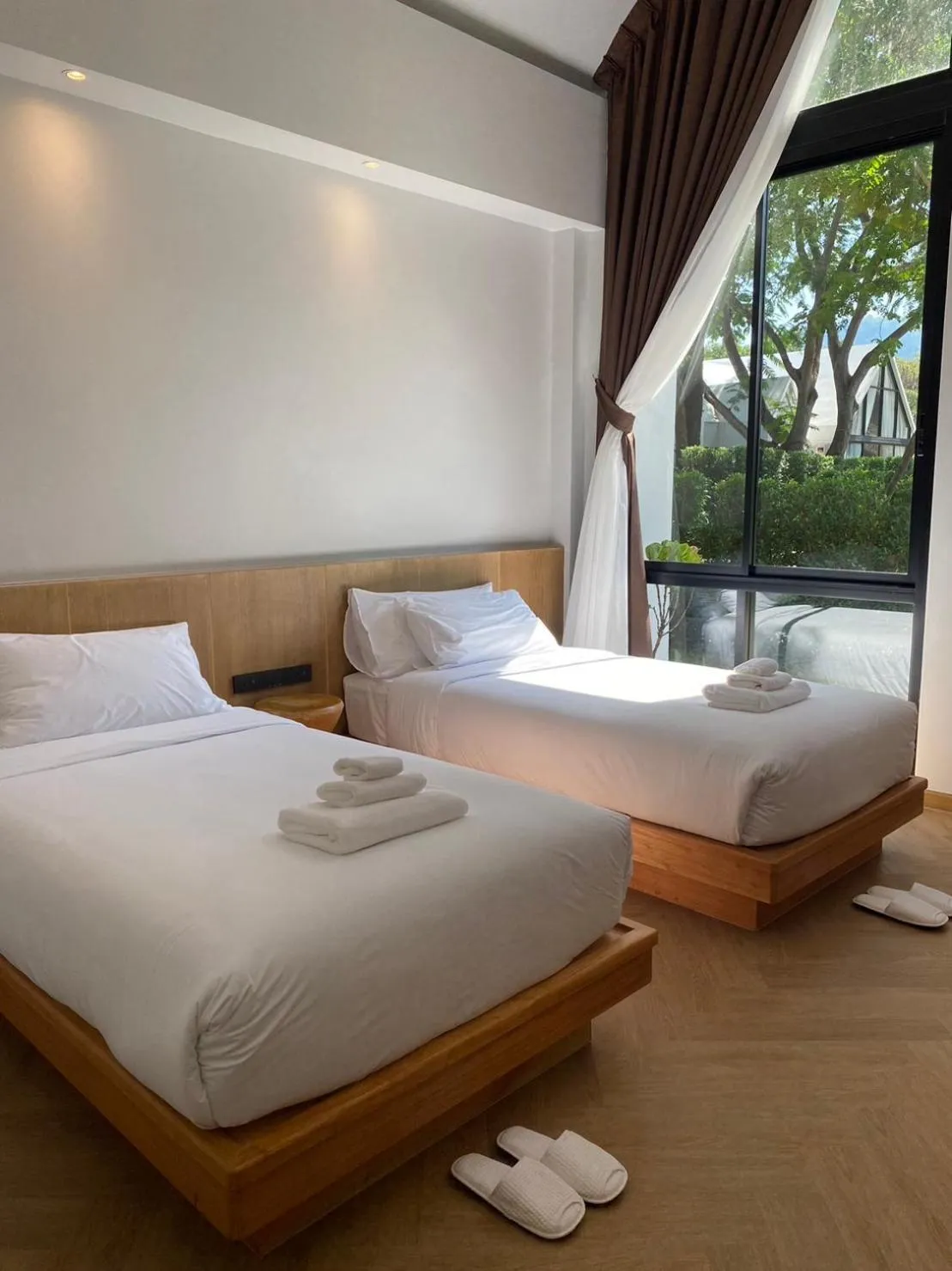 Bed in River Kwai Kiri Resort