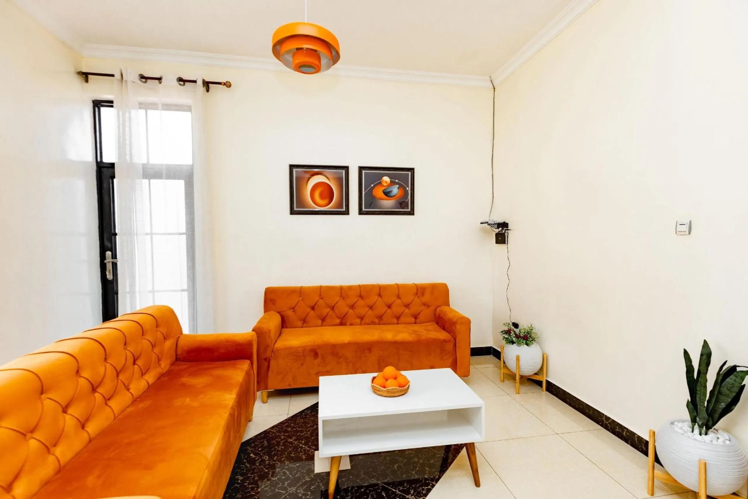 Living room in kigali Pillar House inn