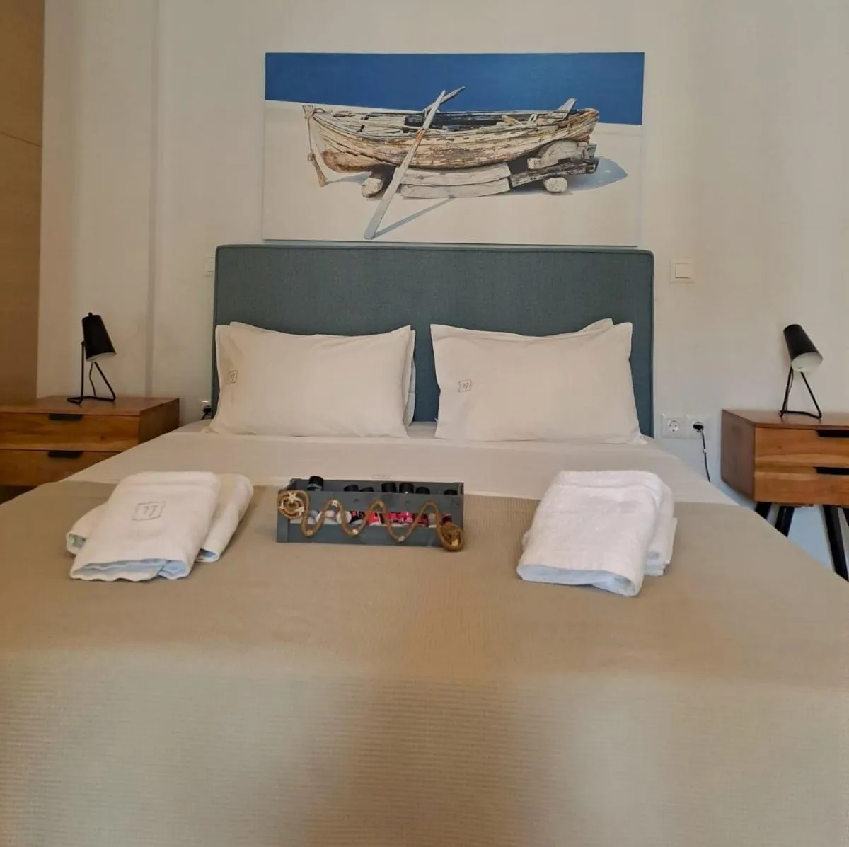 Bed in Ilianthos Apartments & Rooms