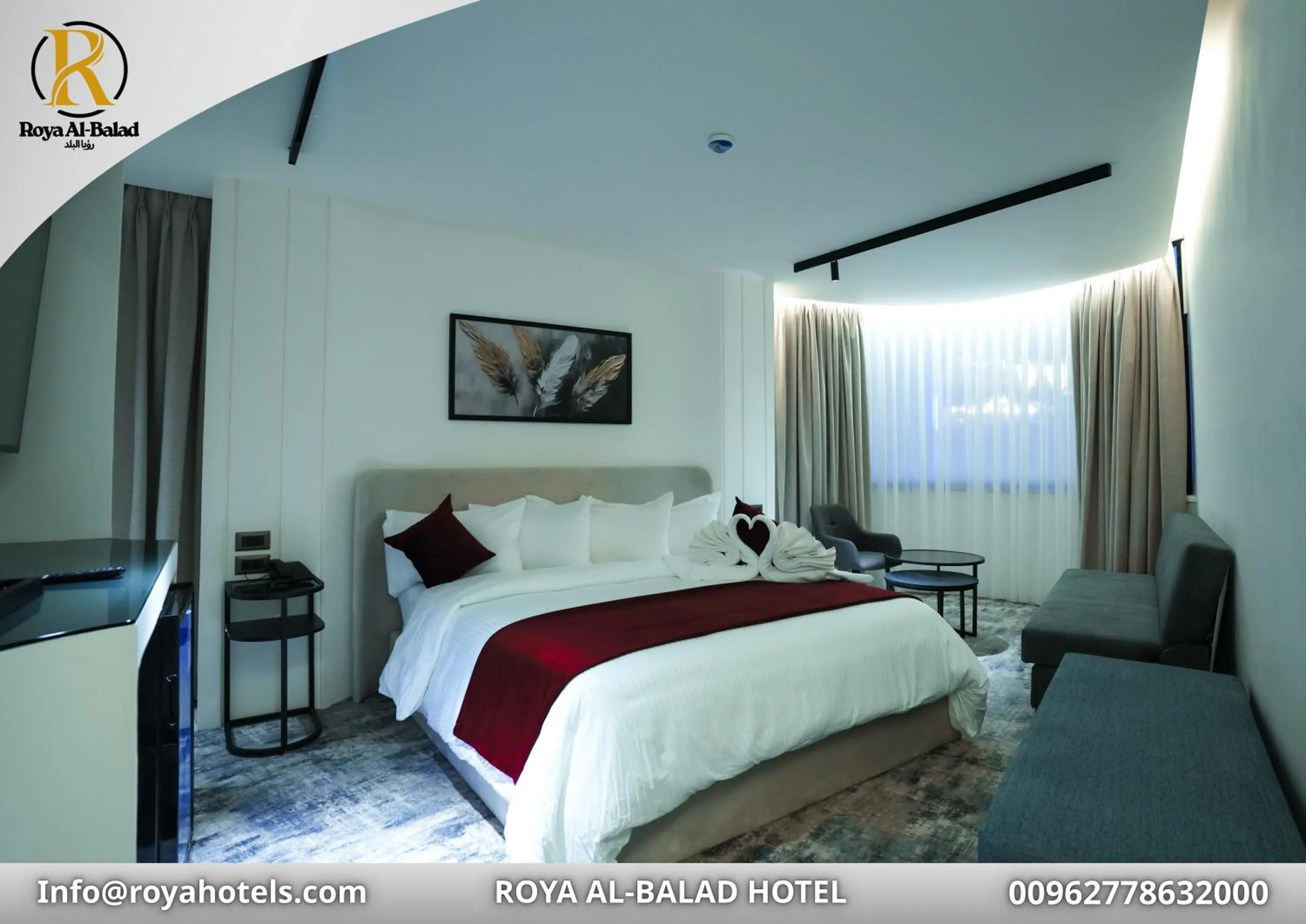 Bed in Roya Downtown Boutique Hotel