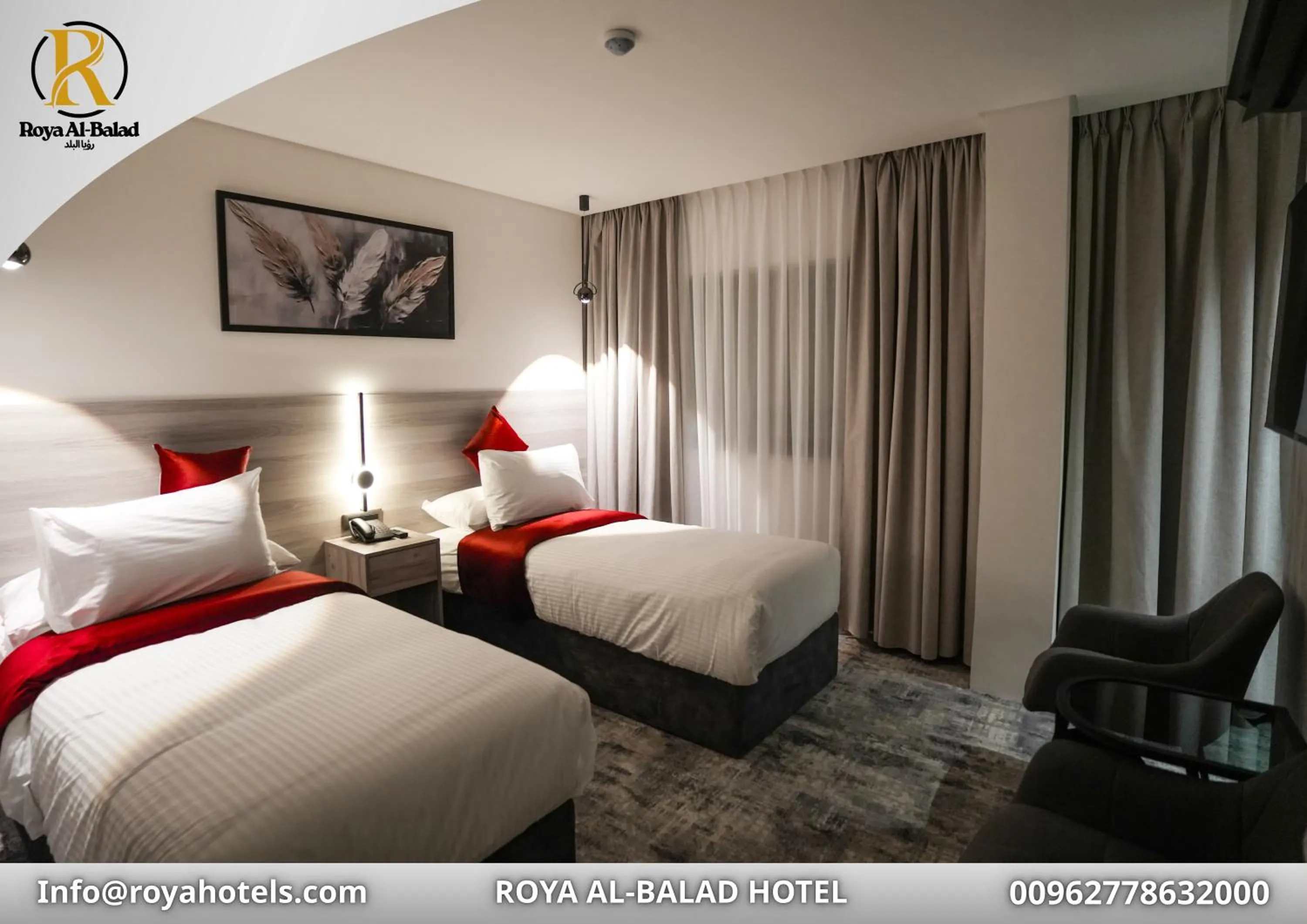 Bed in Roya Downtown Boutique Hotel