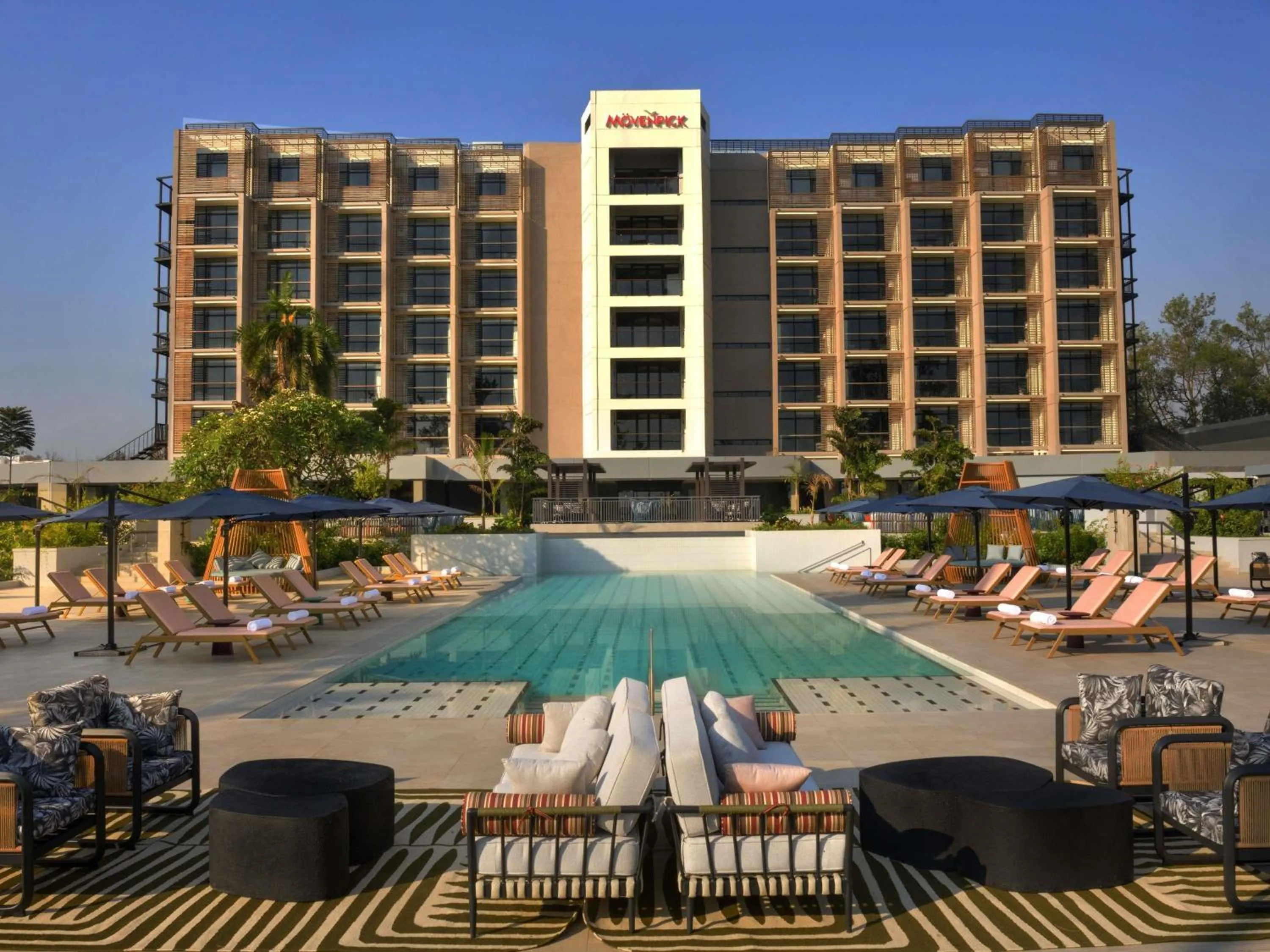 Pool view in Mövenpick Kigali