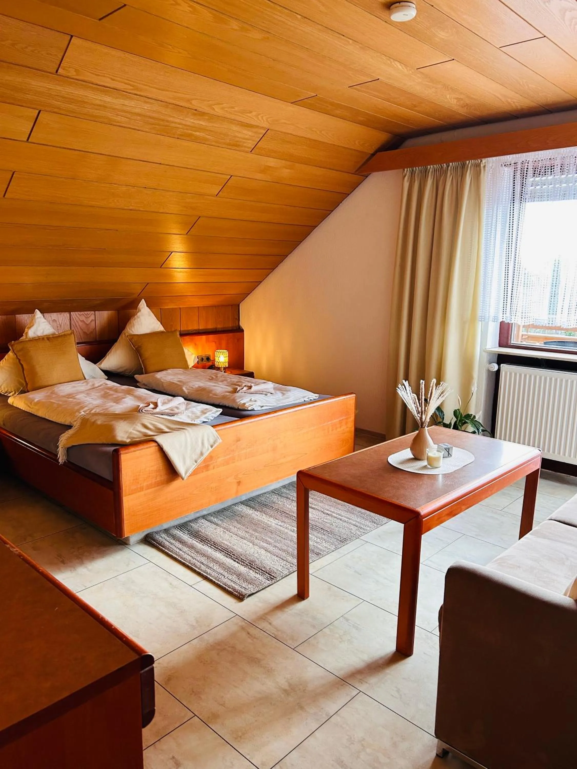 Bed in Hotel Garni Sebastian