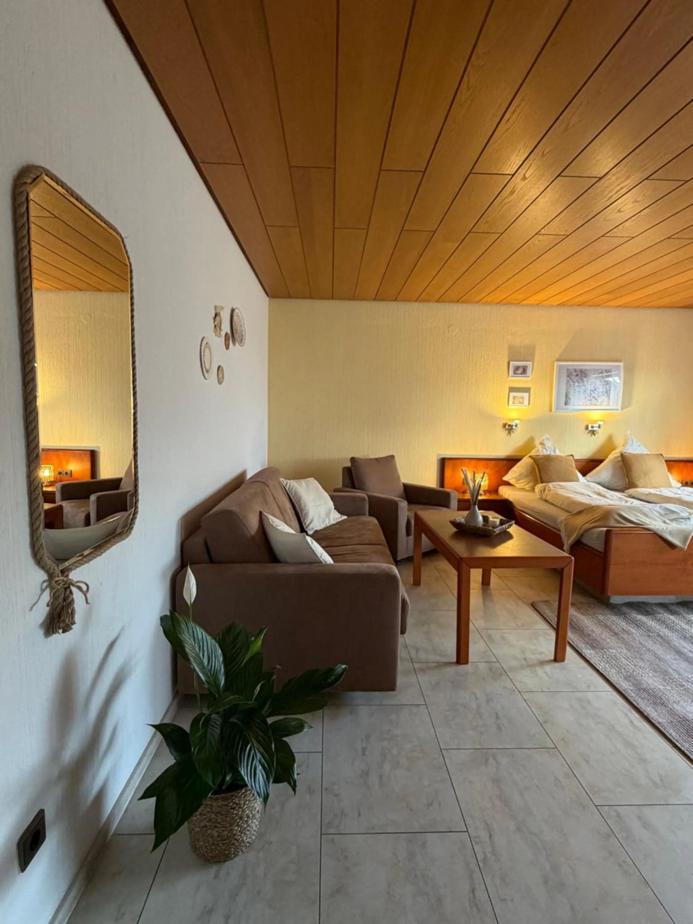 Bed in Hotel Garni Sebastian