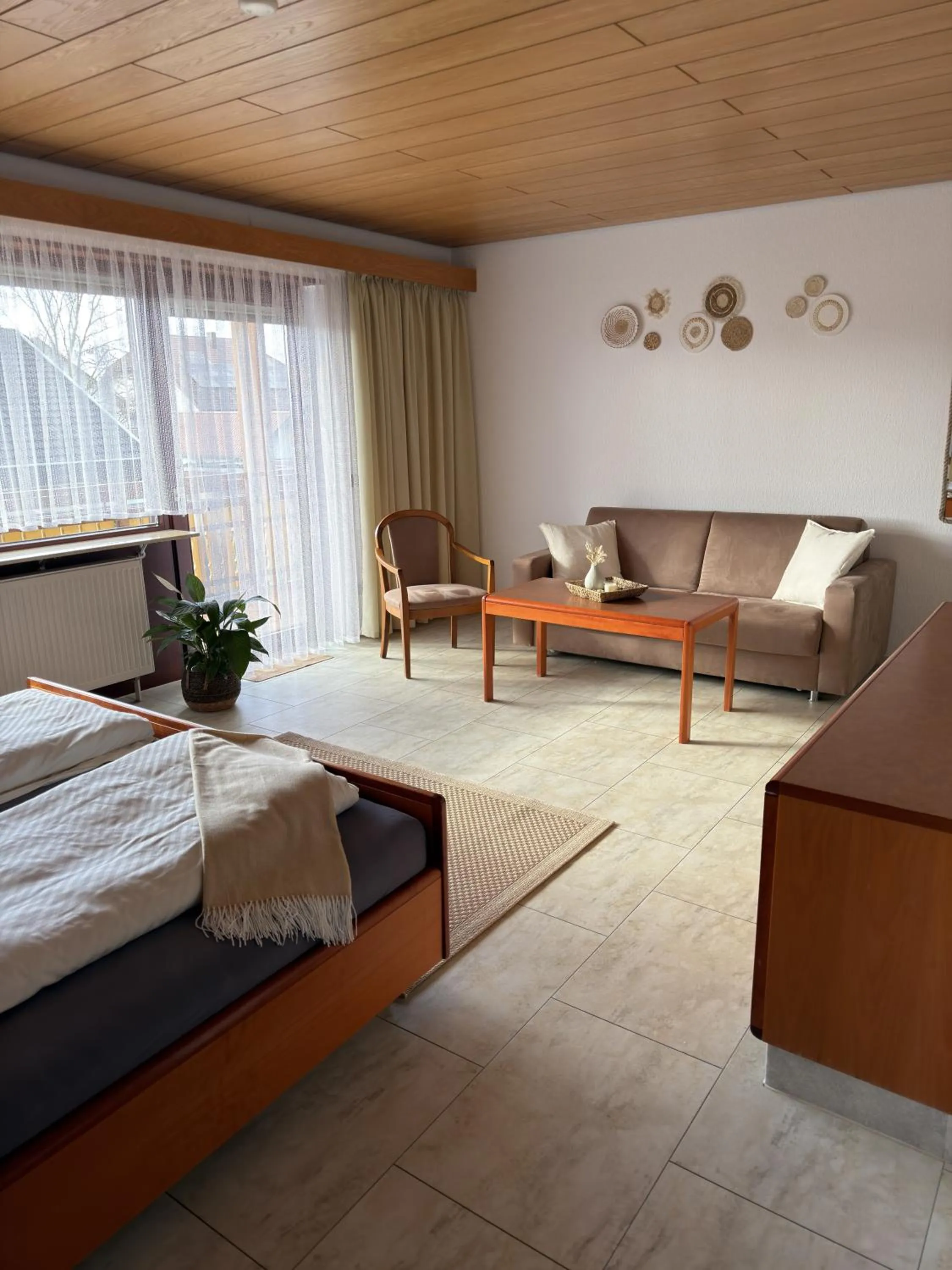 Bed in Hotel Garni Sebastian